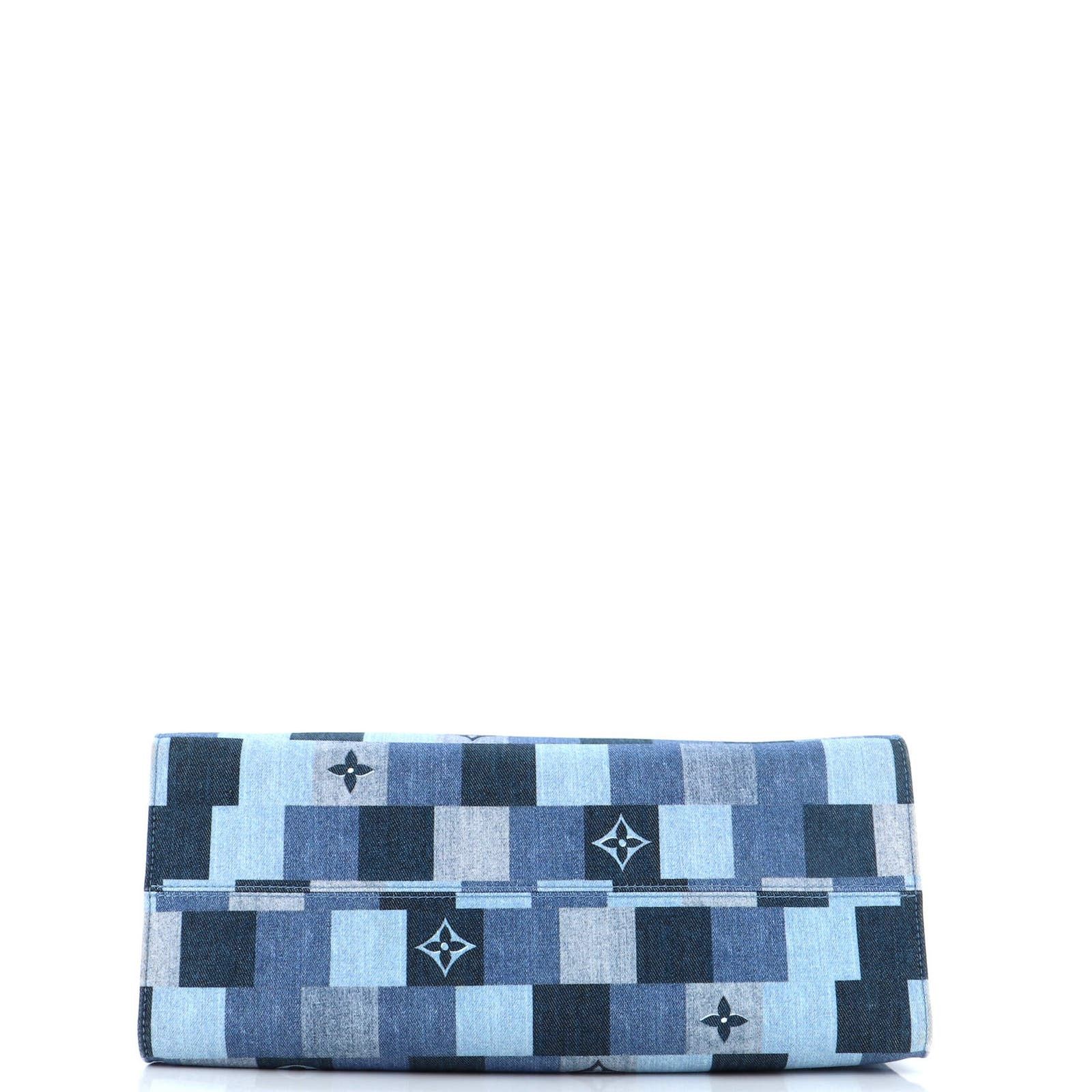 OnTheGo Tote Damier and Monogram Patchwork Denim GM