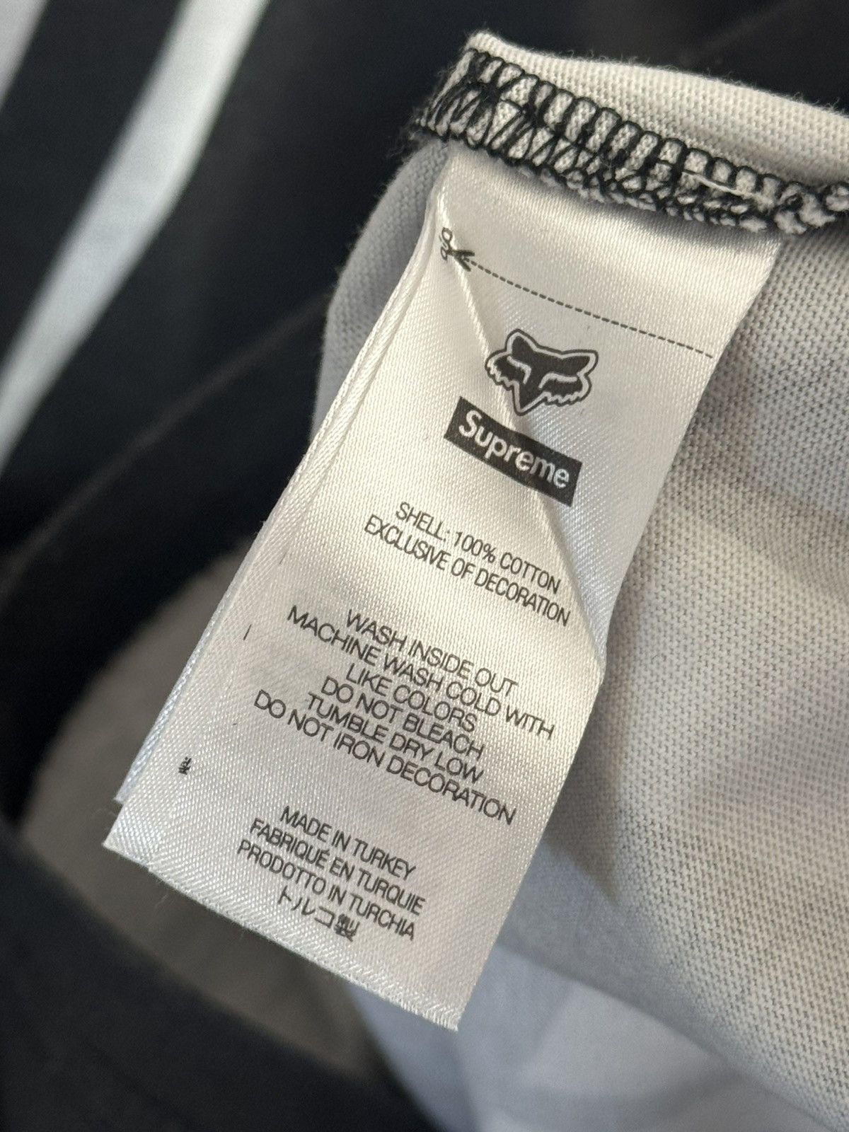 Supreme Supreme x Fox Racing Jersey – Black/White (Size Large) Size US L / EU 52-54 / 3 - 4 Thumbnail