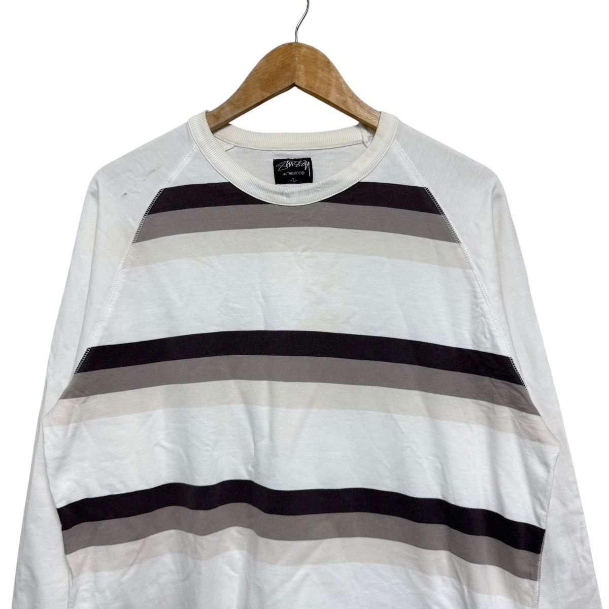 Stussy Stussy Horizontal Striped Raglan Shirt Size US L / EU 52-54 / 3 - 4 Thumbnail