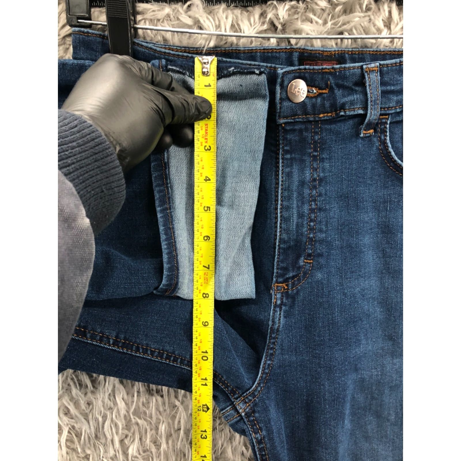 Lee Lee Jeans Heritage Straight Cuff Jeans Women's 12 Medium Wash Blue Size 34" / US 12 / IT 48 - 4 Thumbnail