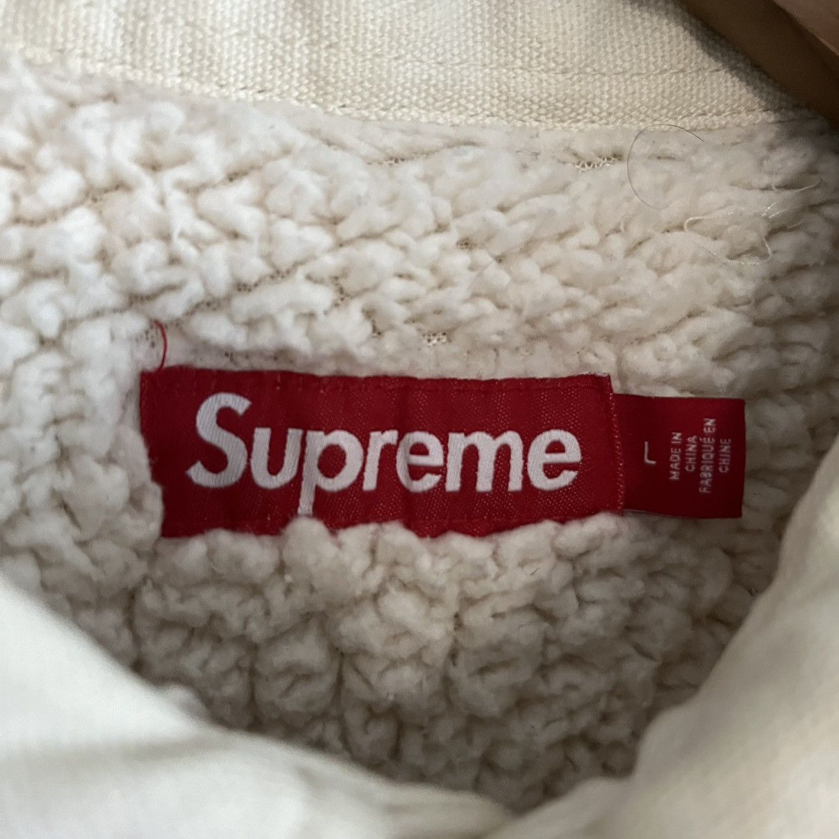 Supreme Pile Lined Denim Shirt Size US L / EU 52-54 / 3 - 9 Thumbnail