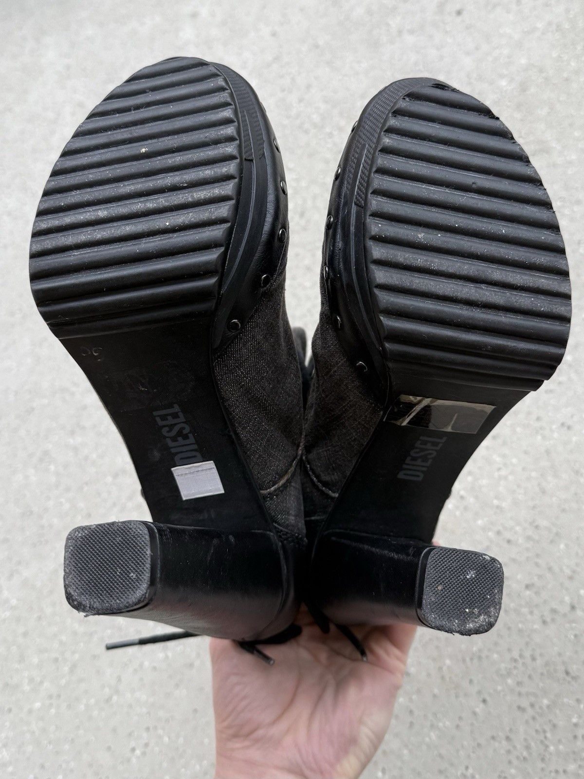 Diesel Vintage 2000s Y2k Diesel Heels Shoes Denim Style Rare Size US 8.5 / IT 38.5 - 17 Thumbnail
