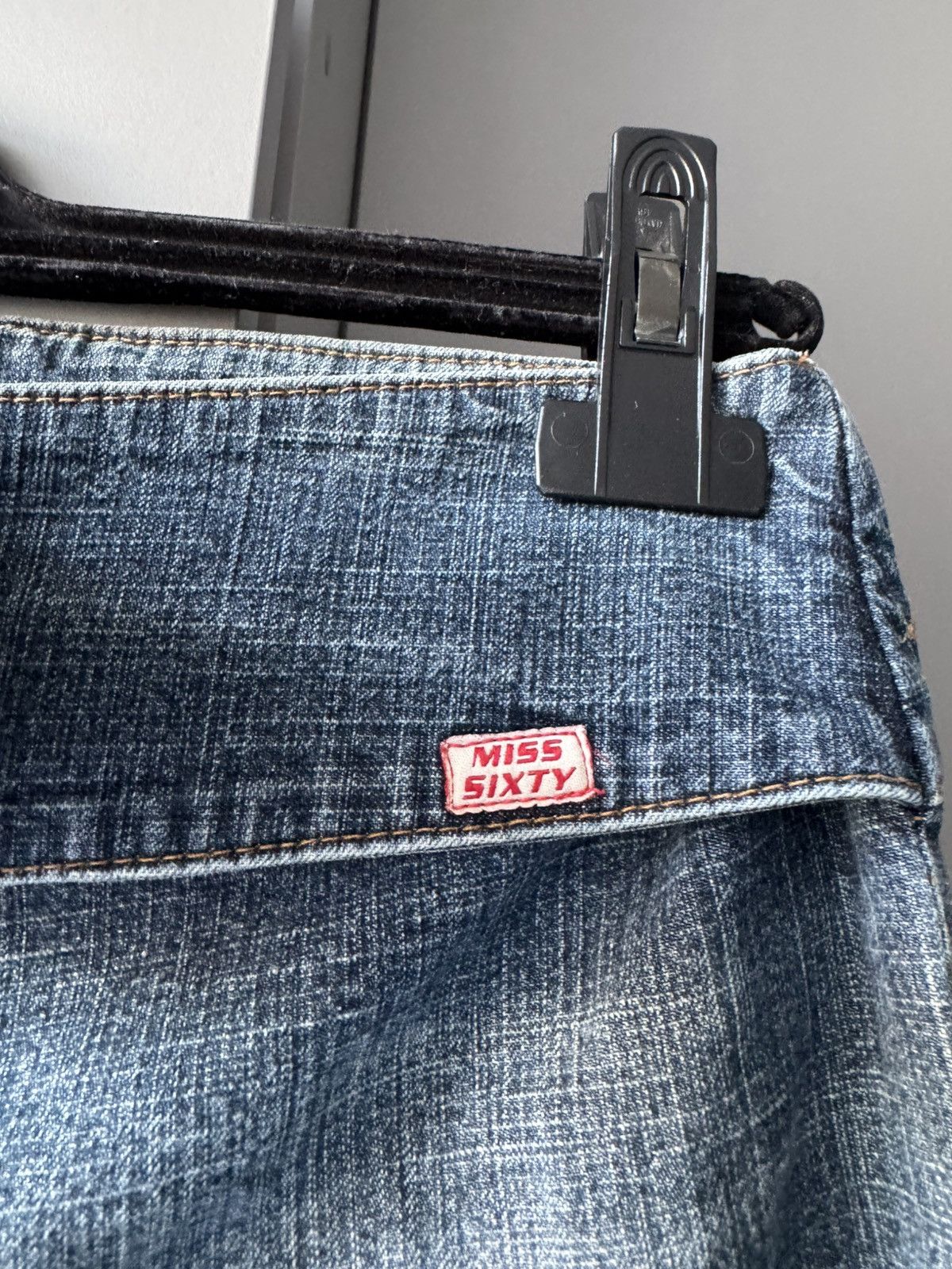 Japanese Brand 🚨Vintage Y2K Miss Sixty Flared Belt Pants Streetwear 90s Size 31" - 3 Thumbnail