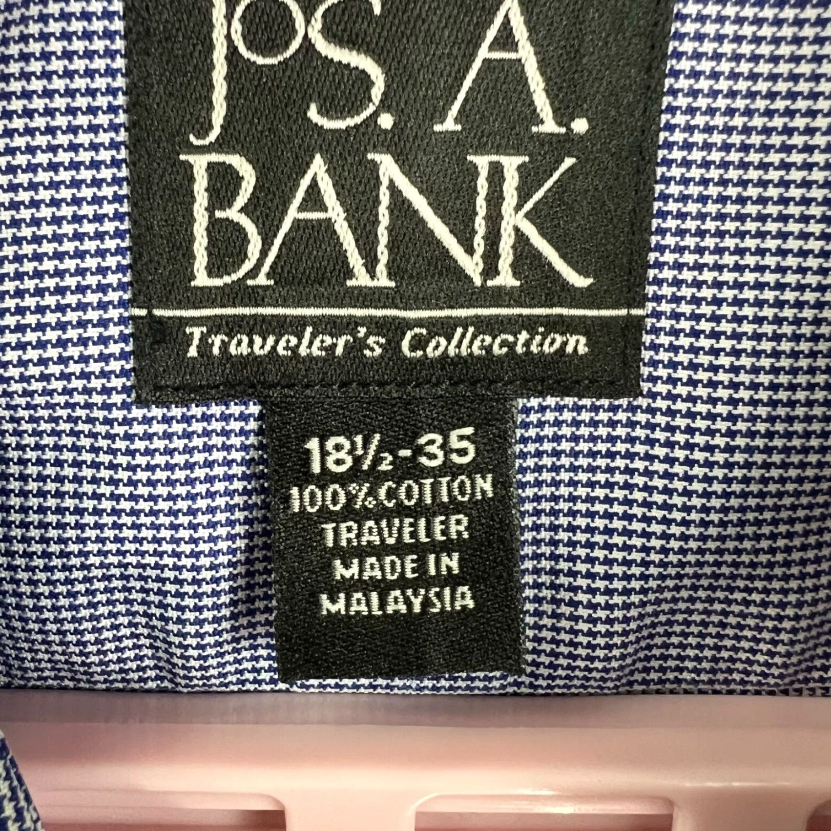 Jos. A. Bank VINTAGE Jos. A. Bank Travelers Collection Button Up Shirt Mens Size 18.5/33 Blue Check Size US XXL / EU 58 / 5 - 4 Thumbnail