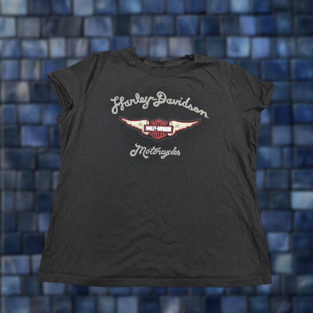 Harley Davidson Harley-Davidson Shirt Womens 2XL Black Winged Logo Motorcycle Graphic Tee Size XXL / US 16-18 / IT 52-54 - 1 Thumbnail