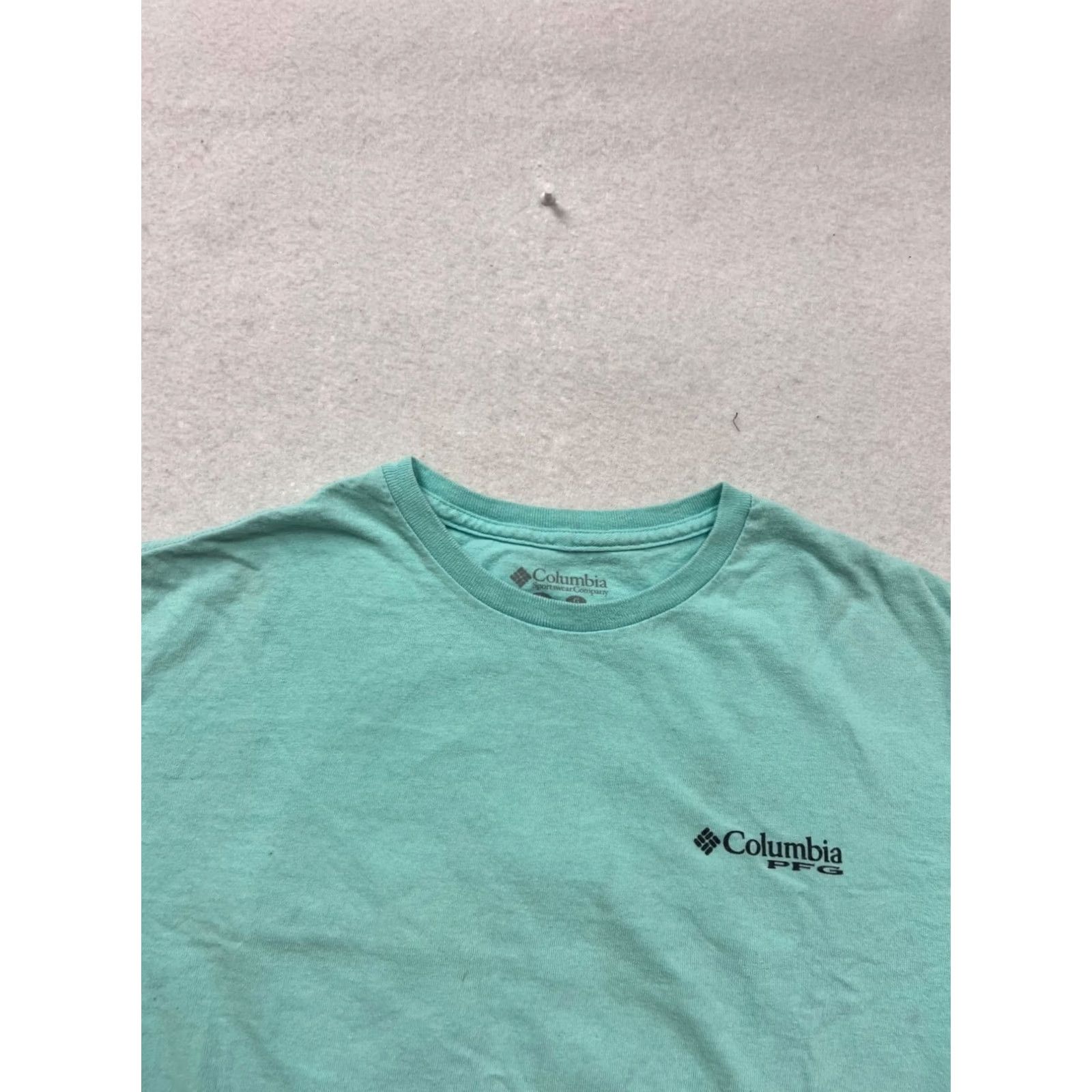 Vintage Columbia PFG T-shirt Mint Green L Unisex Adults Short Sleeve Graphic Crew Neck Mens Womens Size US L / EU 52-54 / 3 - 6 Thumbnail