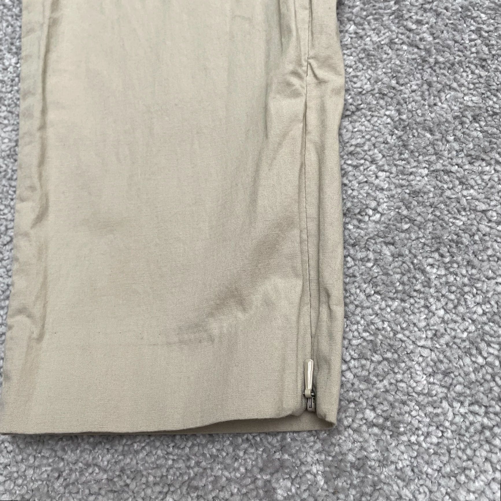 Jones New York Jones New York Womens Pants 10 Khaki Brown High Rise Ankle Zip 30x27.5 Size 32" / US 10 / IT 46 - 4 Thumbnail