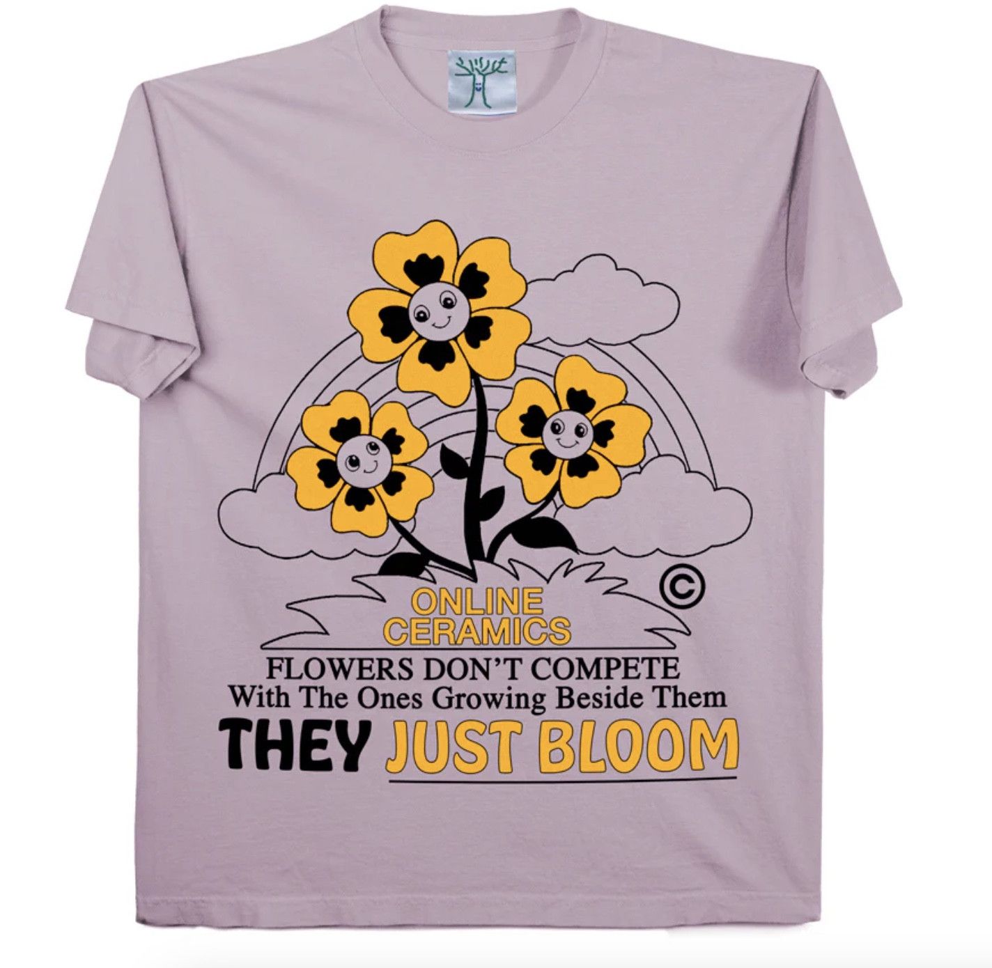 Online Ceramics Online Ceramics Just Bloom - Purple Tee 2016 Rare Size US XL / EU 56 / 4 - 1 Thumbnail