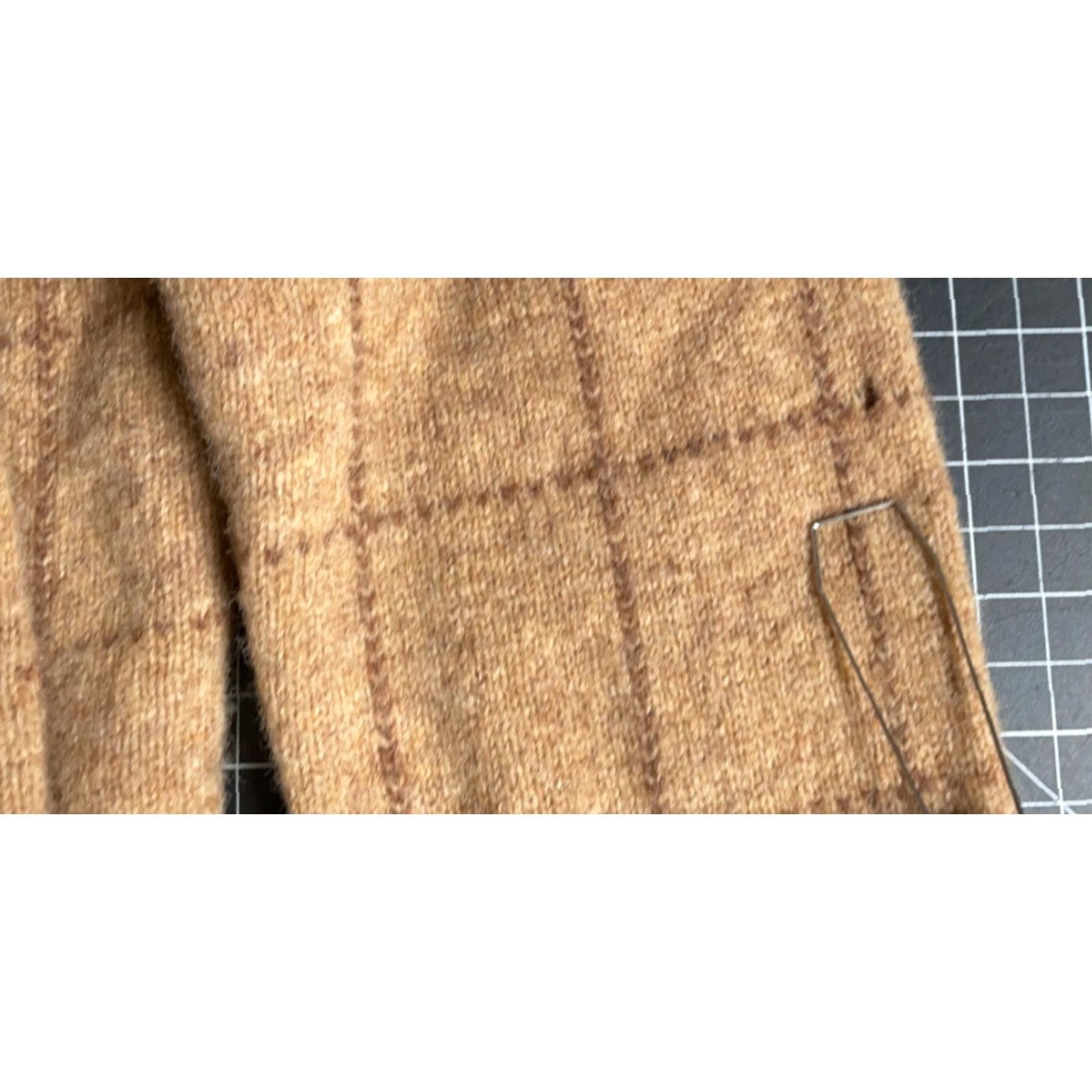 Ralph Lauren Lauren Ralph Lauren Wool Zip Sweater Cardigan Women's 1X Brown Check Pattern Mock Neck Full Zip Pockets 90s Preppy Wool Hand Wash Only Size XL / US 12-14 / IT 48-50 - 4 Thumbnail