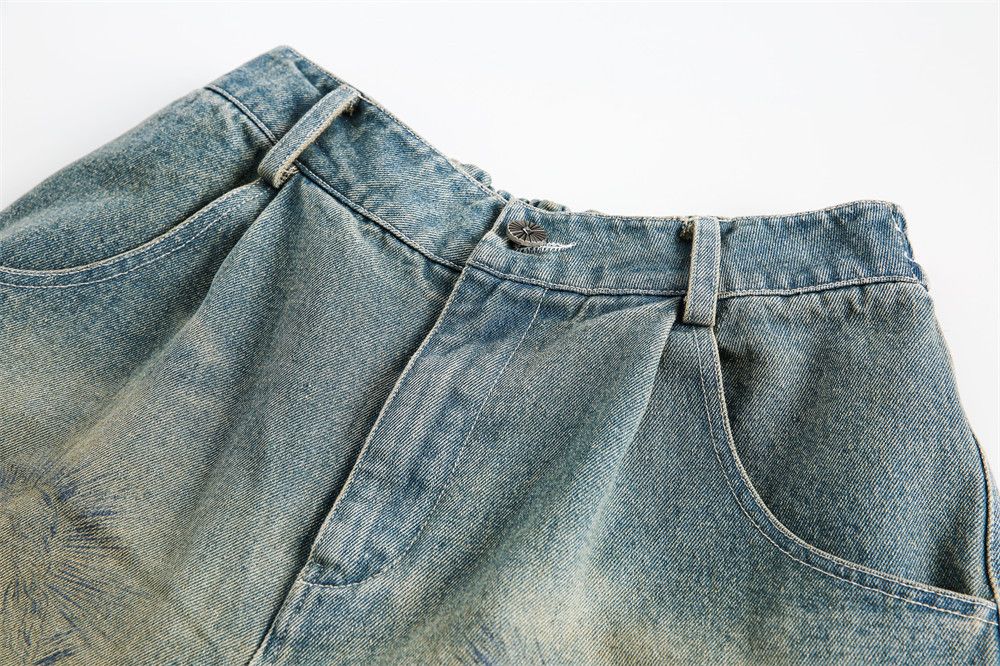 Japanese Brand × Vintage Distressed washed retro punk character print denim shorts Size US 32 / EU 48 - 3 Thumbnail