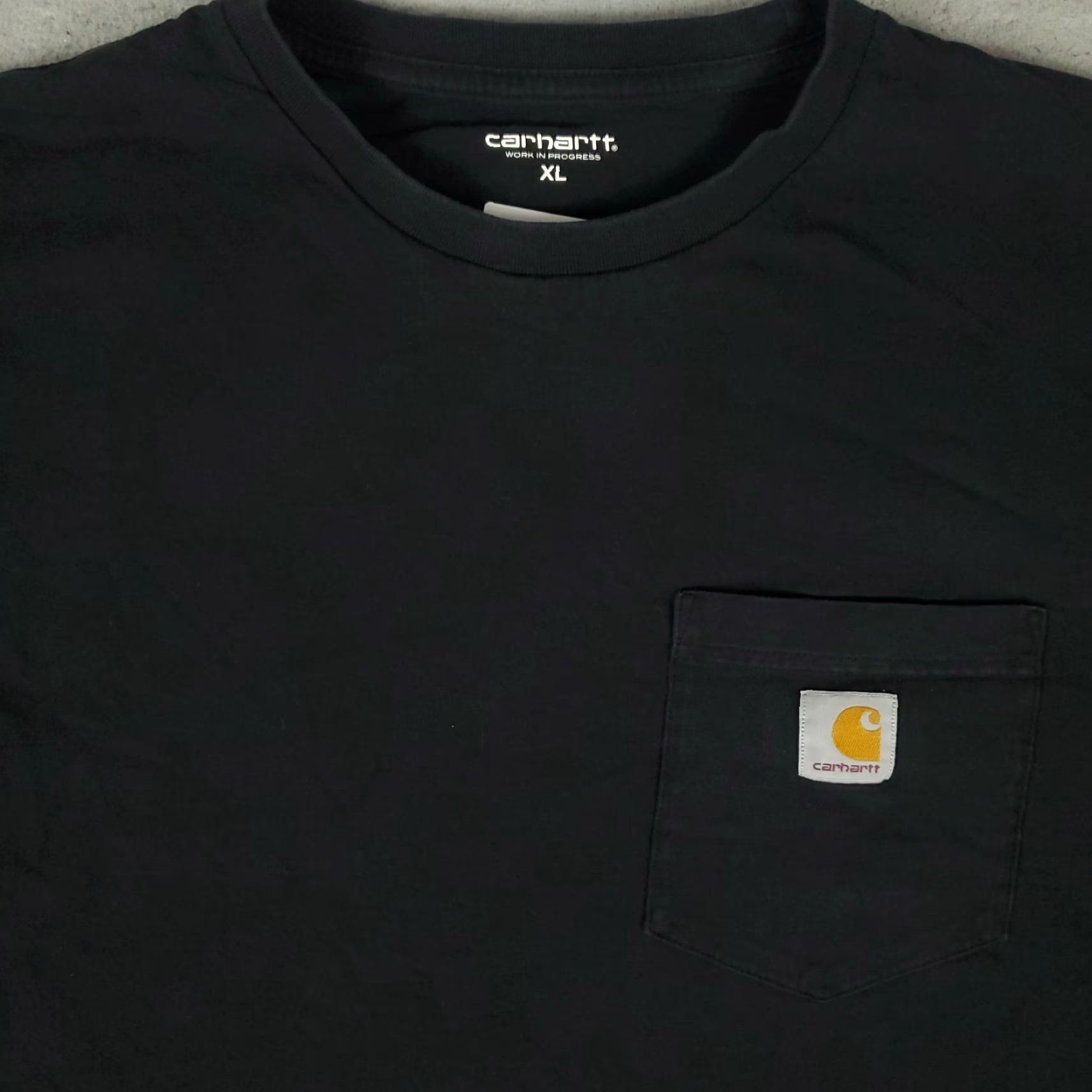 Carhartt Carhartt T-Shirt Mens XL Black Long Sleeve Casual Crew Neck Woven Cotton Classic Sports Size US XL / EU 56 / 4 - 2 Thumbnail