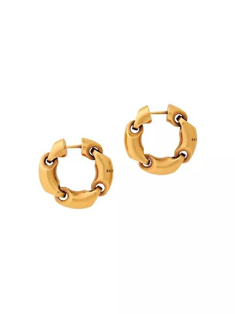 Balenciaga o1mt1gz0125 Size: OS / Solid 2.0 Earrings in Gold Size ONE SIZE - 3 Thumbnail