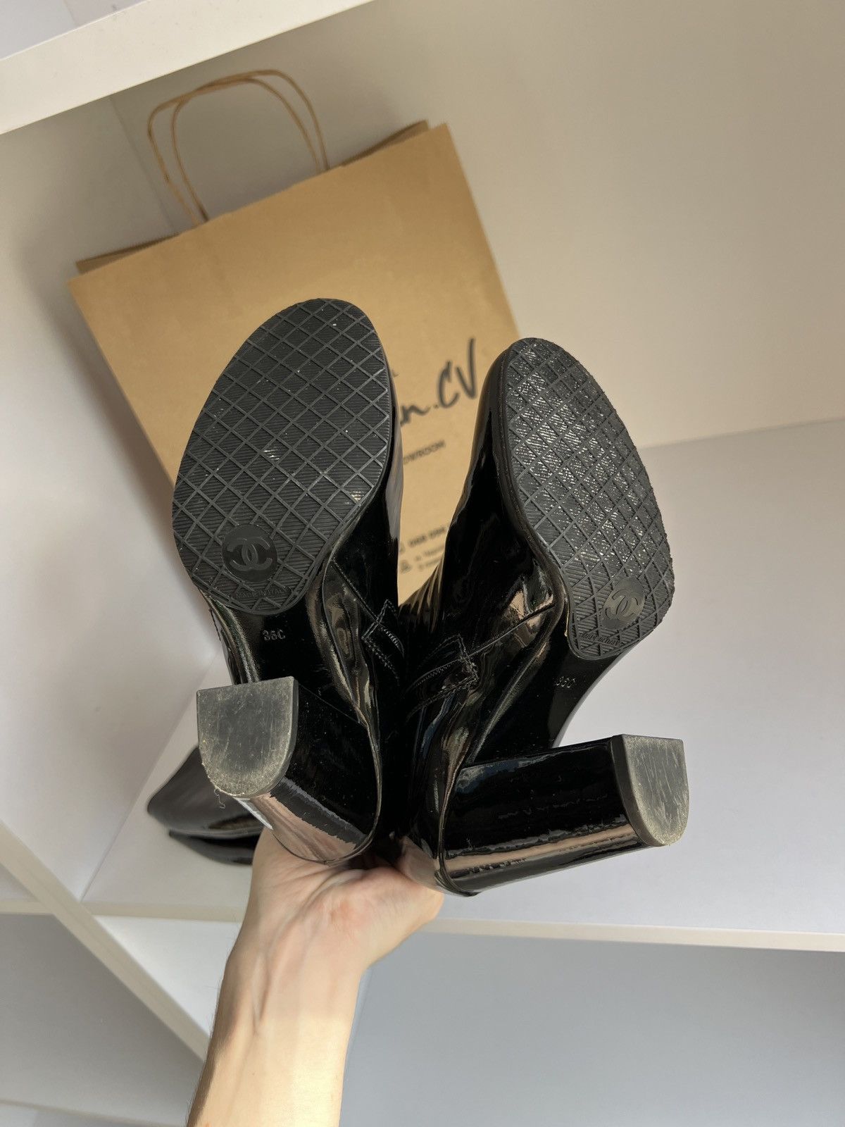 Chanel × Designer × Vintage Vintage Chanel lacquered women’s Black Shoes Size US 6 / IT 36 - 10 Thumbnail