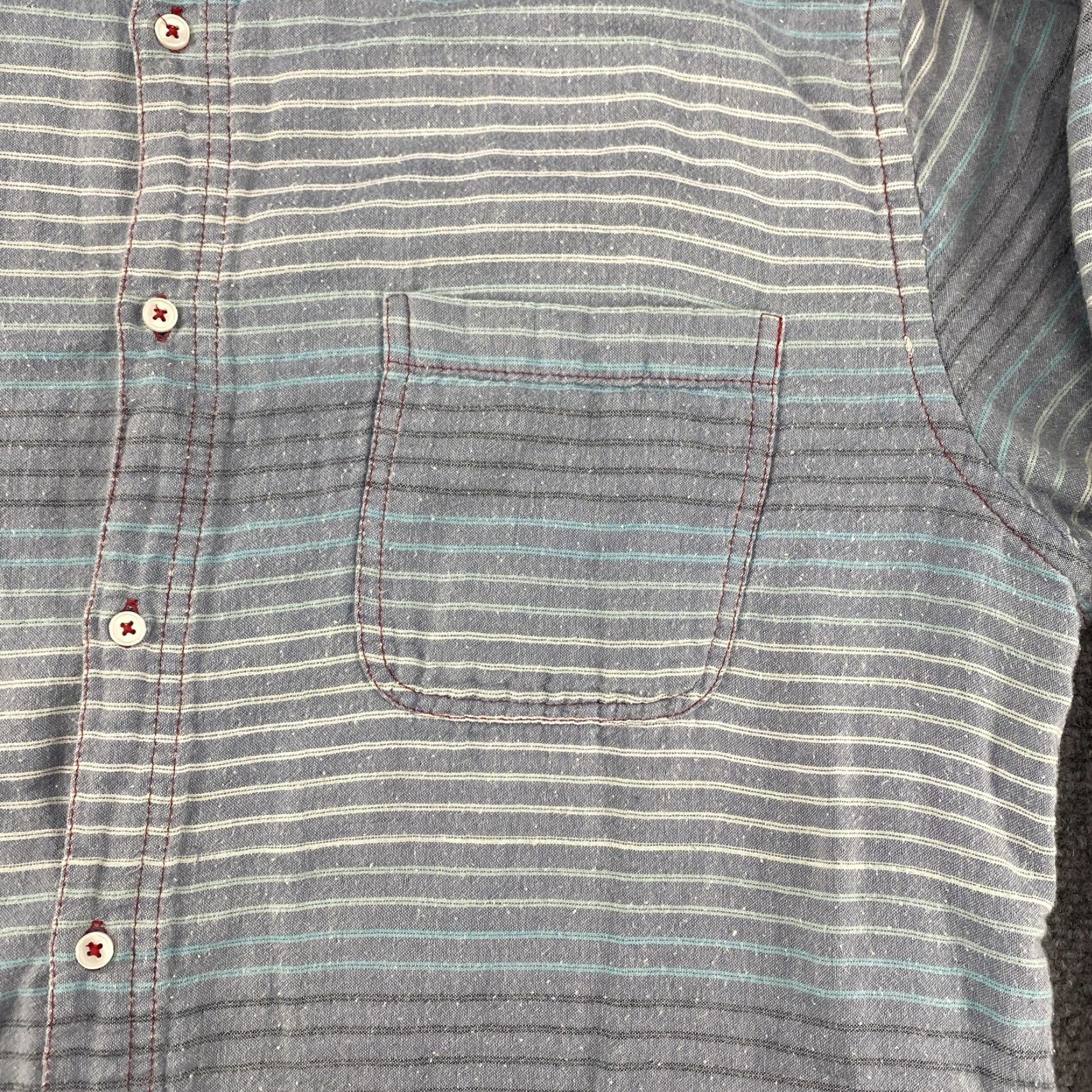 Carbon2Cobalt VINTAGE carbon2cobalt Shirt Mens Large Blue Striped Cotton Long Sleeve Button Up Size US L / EU 52-54 / 3 - 3 Thumbnail