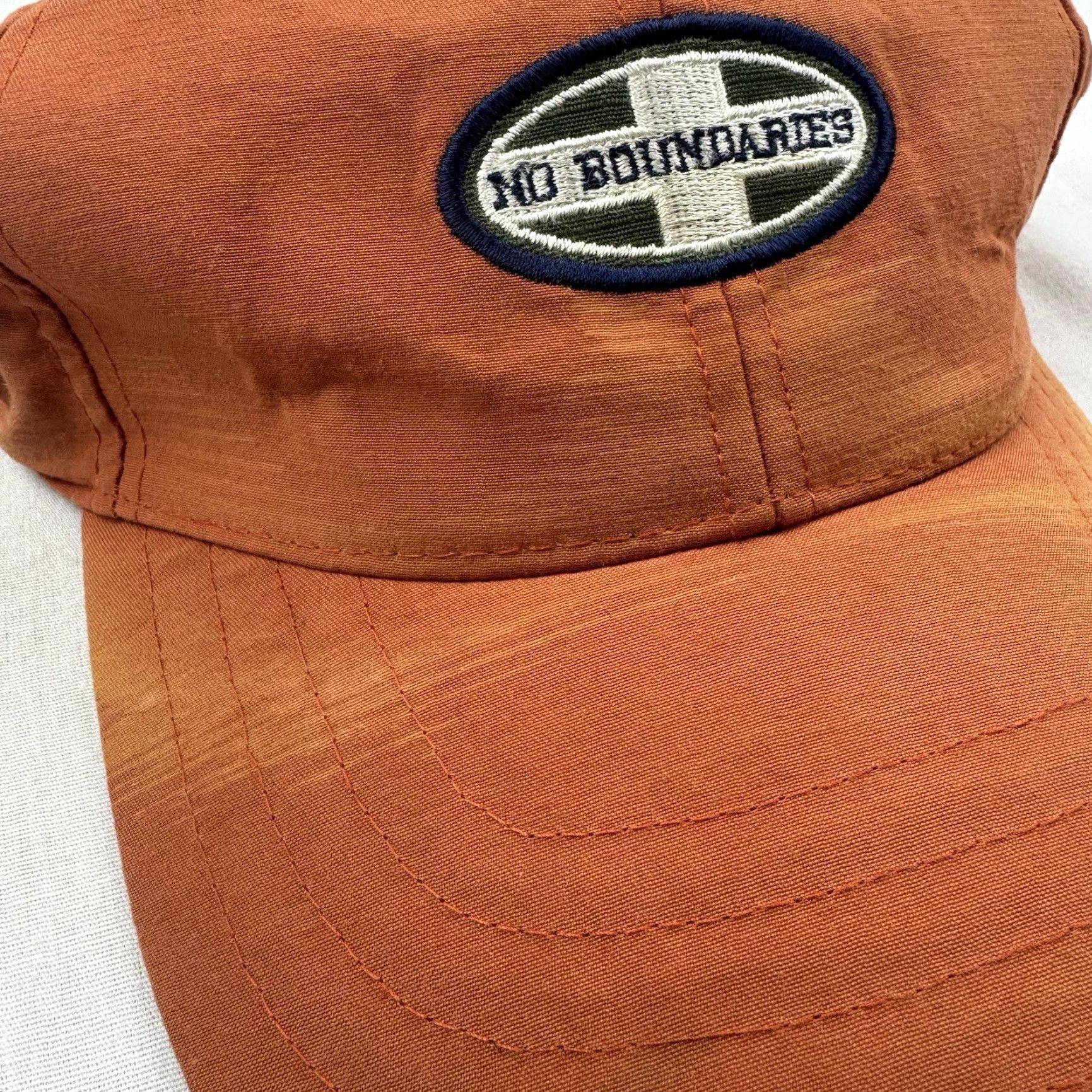 Vintage VINTAGE No Boundaries Baseball Cap Hat Adult One Size Casual Y2K Hipster Punk Orange 90s Size ONE SIZE - 2 Thumbnail