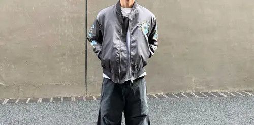 Other Grey Bomber Jacket with Splashh Floral Print Size US M / EU 48-50 / 2 - 1 Thumbnail