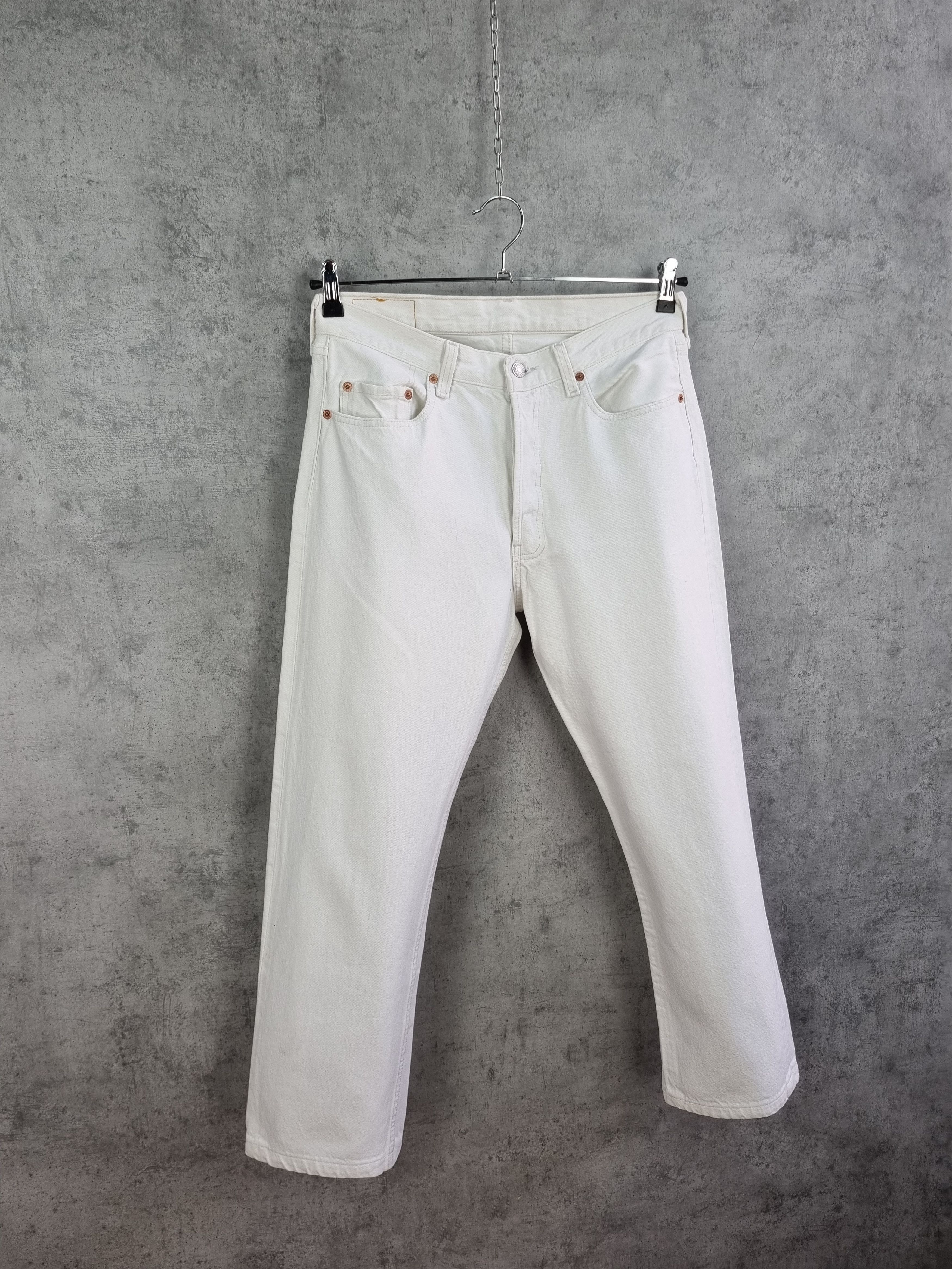 Levi's × Levi's Vintage Clothing 95s Levi's 501 White Denim Jeans Made in USA Size US 33 - 4 Thumbnail