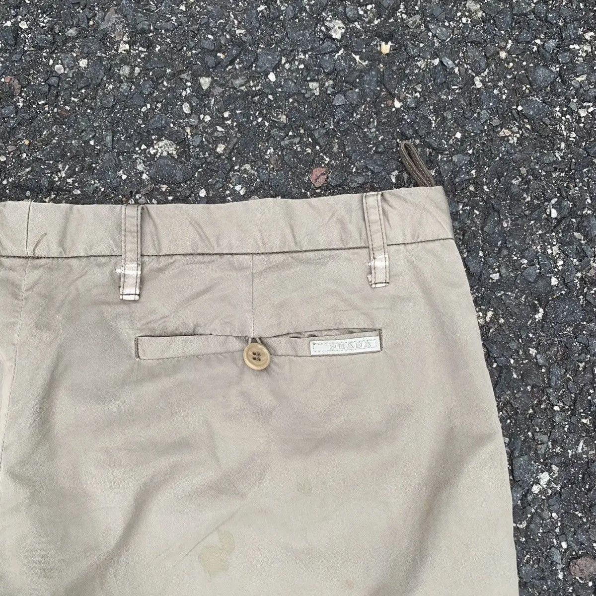 Designer × Prada × Vintage Prada W34 L33 Trousers Blank Designer Chino Pants Size US 34 / EU 50 - 18 Thumbnail