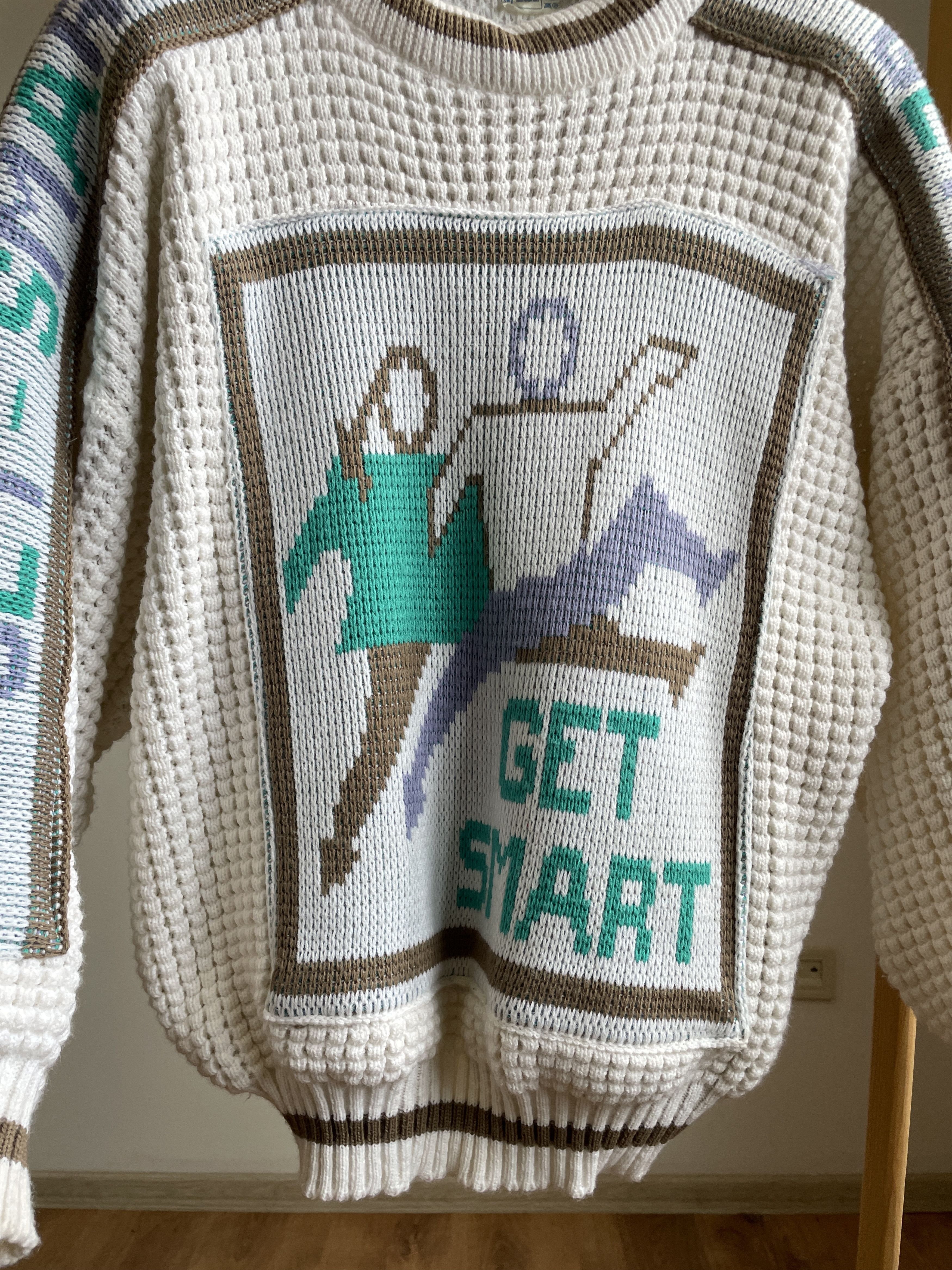 Vintage Vintage 80's Made in England Get Smart Chunky Sweater Size US L / EU 52-54 / 3 - 5 Thumbnail
