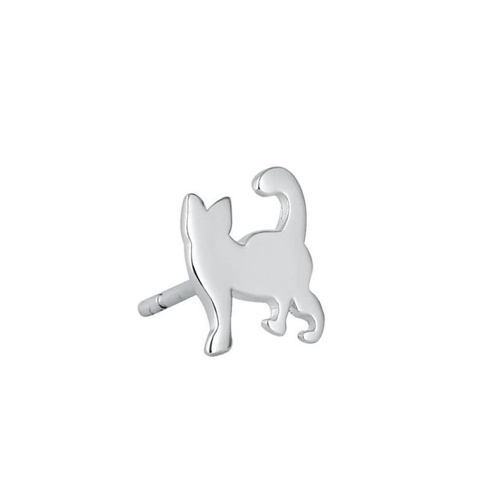 Other Sterling Silver Cat Stud Earrings New Size ONE SIZE - 2 Thumbnail