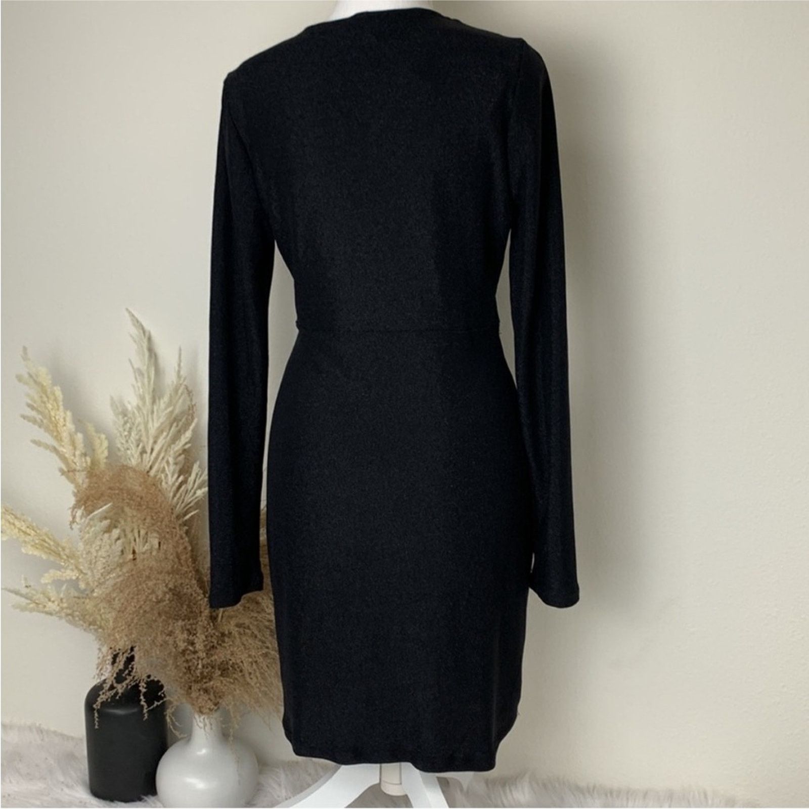 Target Basics NEW TARGET Wild Fable Black Sparkly Metallic Dress Cutouts Size XXL / US 16-18 / IT 52-54 - 7 Thumbnail