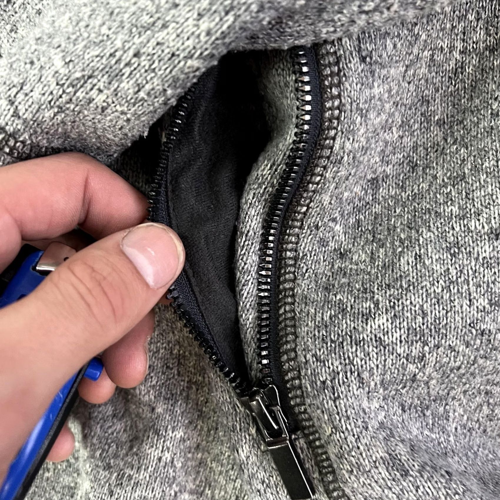 Eddie Bauer Eddie Bauer Womens Hooded Full Zip Knit Sweater 2XL Gray Fleece Jacket/Coat Size XXL / US 16-18 / IT 52-54 - 3 Thumbnail
