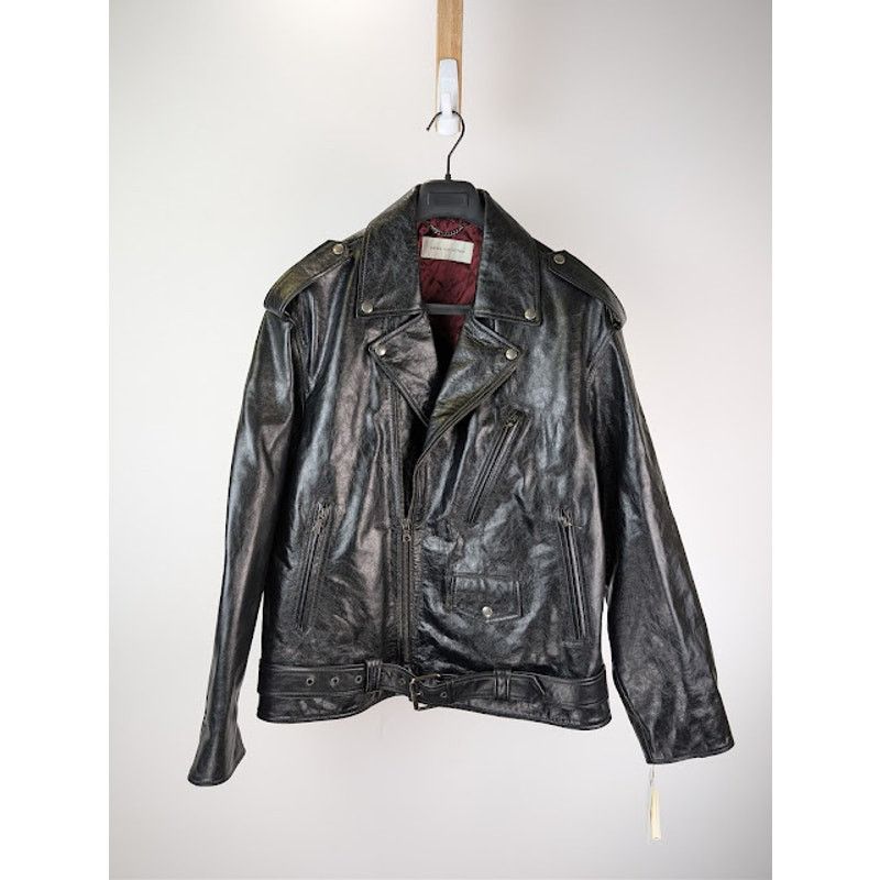 Dries Van Noten o1rshd1 Vintage Lodz Leather Biker Jacket in Black Size US M / EU 48-50 / 2 - 2 Thumbnail