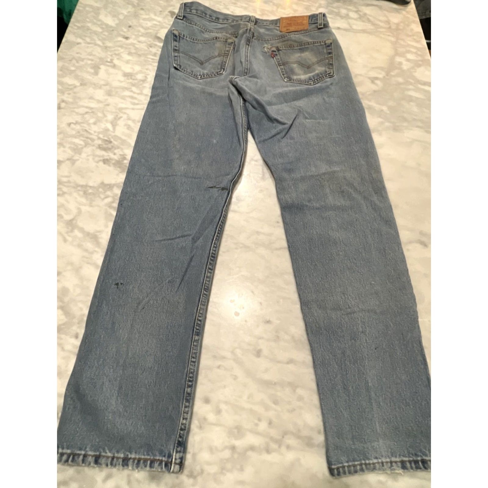 Levi's VINTAGE Levi’s 501 Jeans Men 34x31 Button Fly Blue Fade Thrash USA Jeans Men 34x31 Blue Size US 34 / EU 50 - 4 Thumbnail