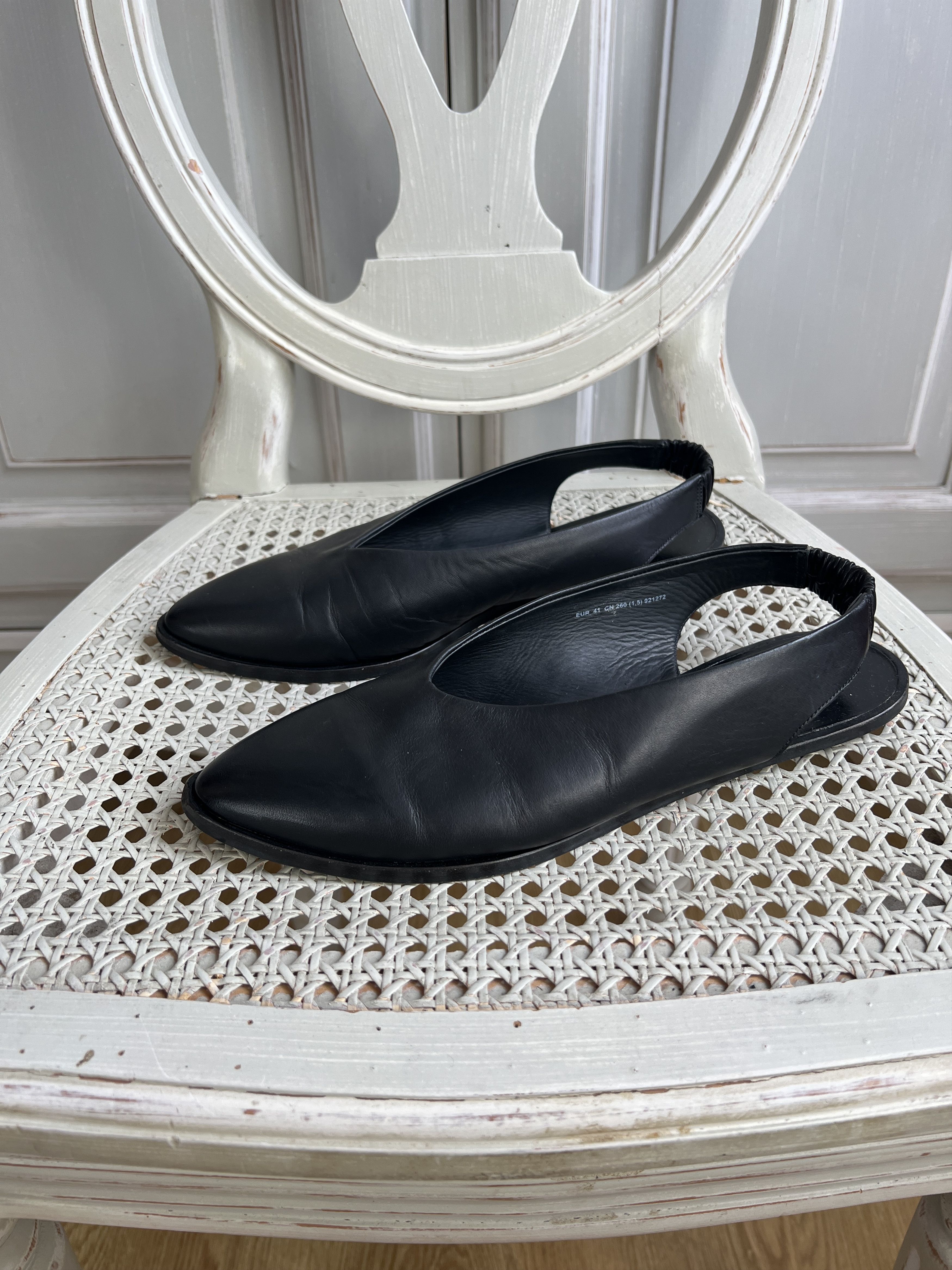 Cos AVANTGARDE COS MULES BLACK LEATHER SHOES Size US 10 / IT 40 - 1 Thumbnail