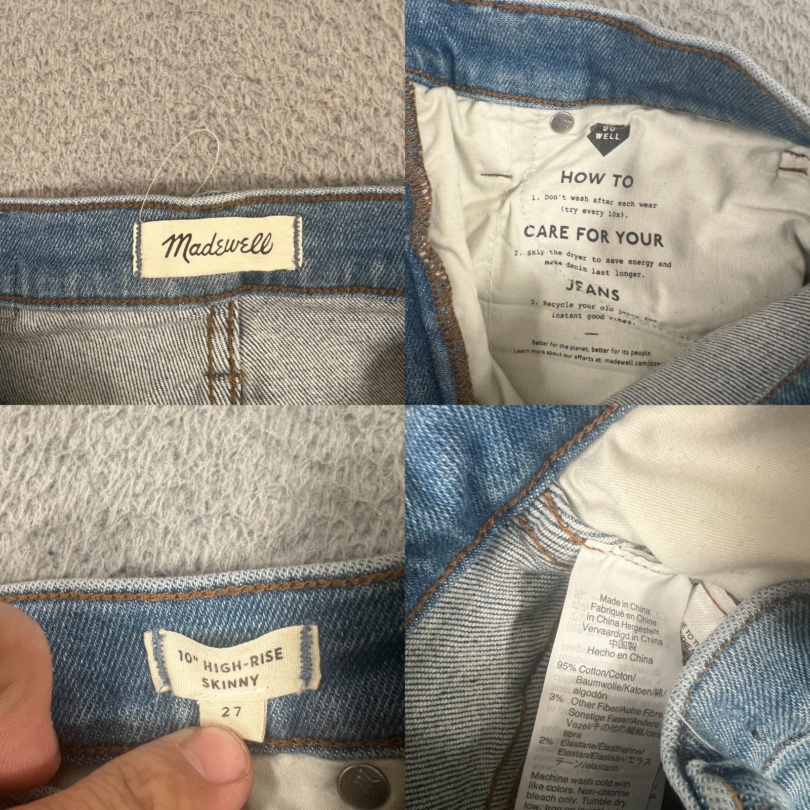 Madewell Madewell Jeans Women’s 27 10" High Rise Skinny Blue Light Wash Size 27" / US 4 / IT 40 - 8 Thumbnail