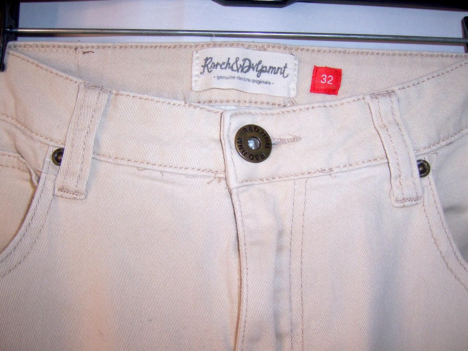 Other Rsrch & Dvlpmnt Men's Moto Biker Cargo Jeans -32"- Off White Size US 32 / EU 48 - 2 Thumbnail