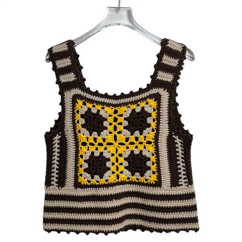 Miu Miu Miu Miu Brown Cotton Knitted Pullover 0089 Size M / US 6-8 / IT 42-44 - 1 Thumbnail