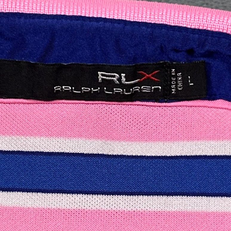 RLX Ralph Lauren RLX Ralph Lauren Polo Shirt Mens Large Pink Blue Stripe Biltmore Stitched Logo Size US L / EU 52-54 / 3 - 2 Thumbnail