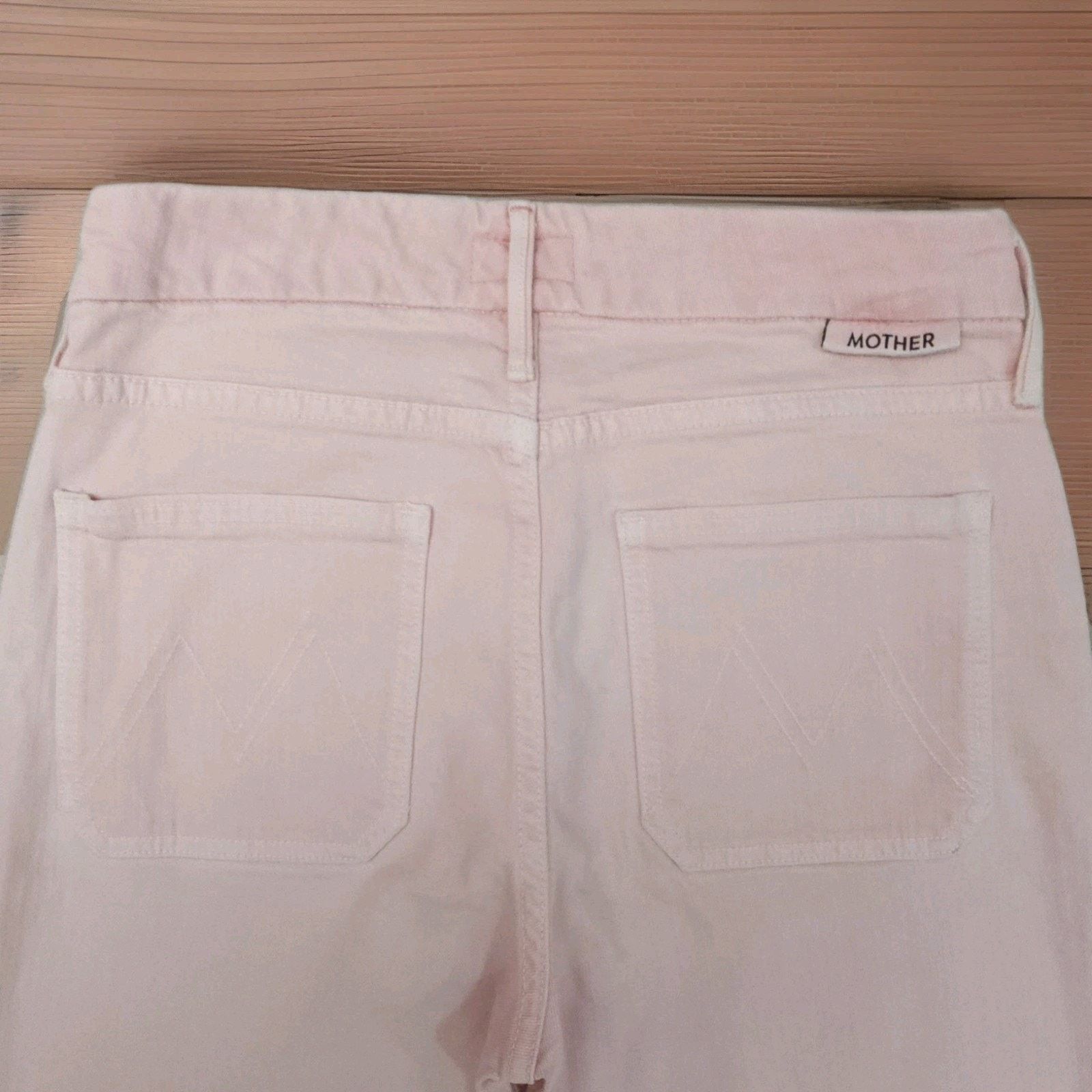 MOTHER Mother Patch Pocket Roller Ankle Fray Wide Leg Geranium 26 Size 26" / US 2 / IT 38 - 7 Thumbnail