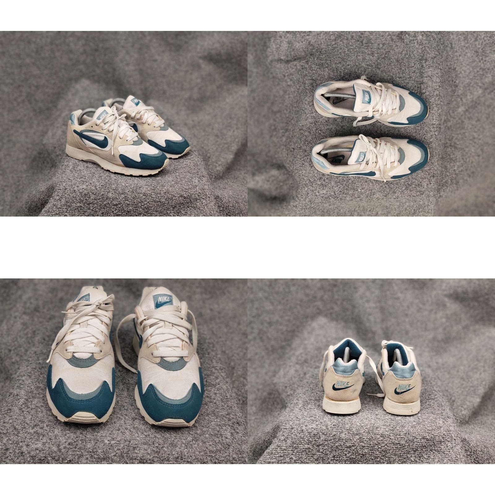 Nike VINTAGE Nike Outburst Sneaker Womens 8 White Blue 90s Casual Canvas Low Top Vintage 96's Nike Outburst Sneakers Size US 8 / IT 38 - 8 Thumbnail