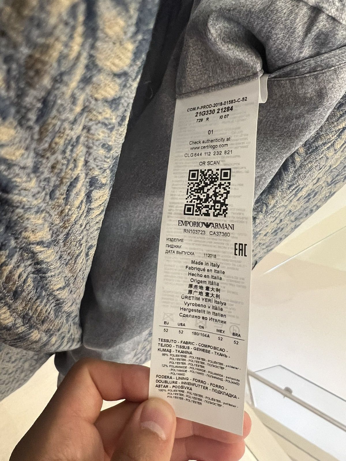 Emporio Armani Emporio Armani Blazer Size 52R - 6 Thumbnail