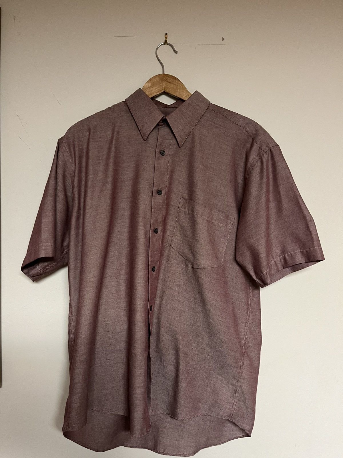 Vintage × Yves Saint Laurent Red Yves-Saint Laurent for Men Button Up Shirt Vintage Size US L / EU 52-54 / 3 - 1 Thumbnail