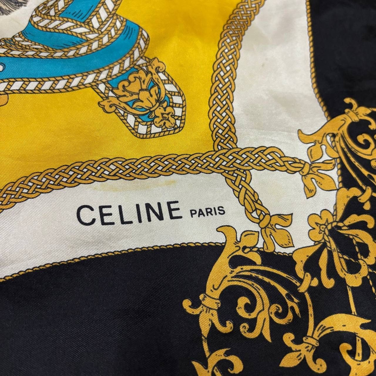 Celine Vintage Celine Silk Big Scarf Neckerchief Size ONE SIZE - 3 Thumbnail