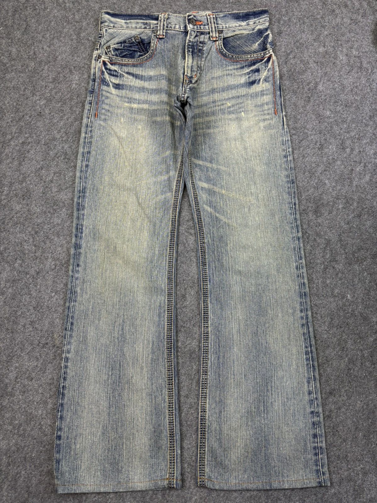 Edwin EDWIN XVS Japan Light Wash Distressed Flare Denim F944 Size US 30 / EU 46 - 18 Thumbnail