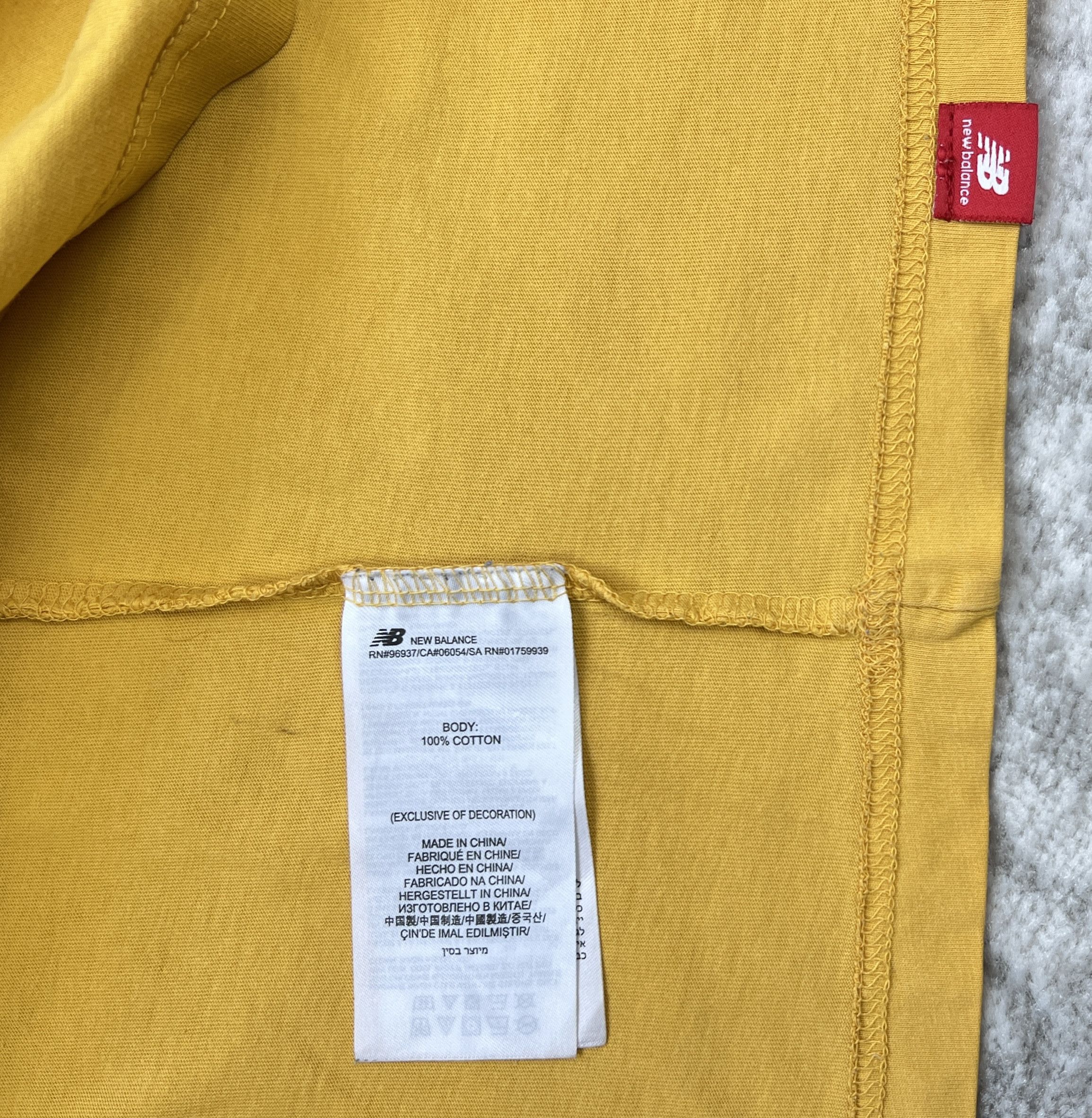 New Balance New Balance Yellow T-Shirt with Embroidered Logo L Size US L / EU 52-54 / 3 - 12 Thumbnail