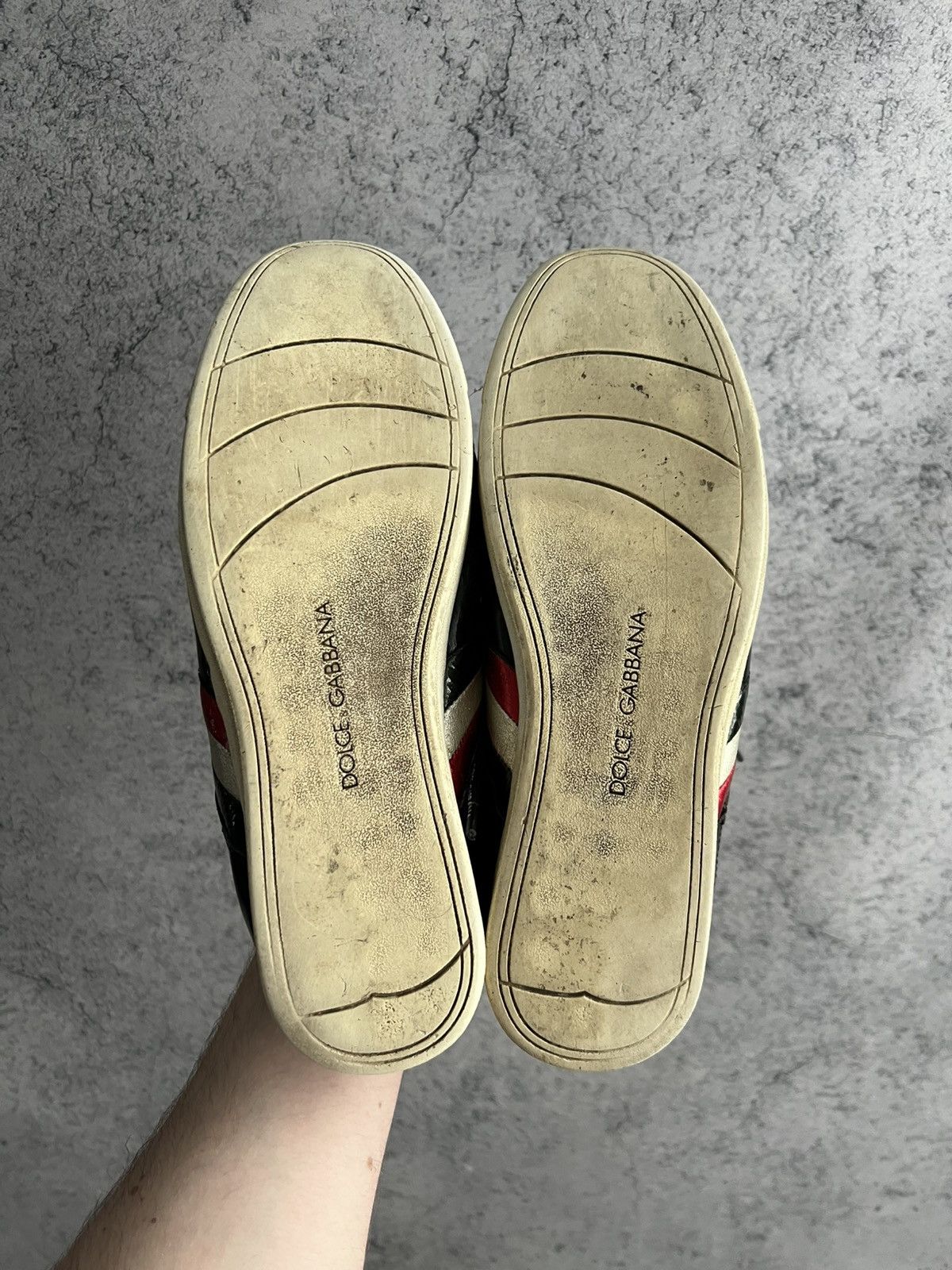 Dolce & Gabbana Vintage Dolce&Gabbana Patent Leather Low Top Sneakers DG Y2K Size US 9 / EU 42 - 11 Thumbnail
