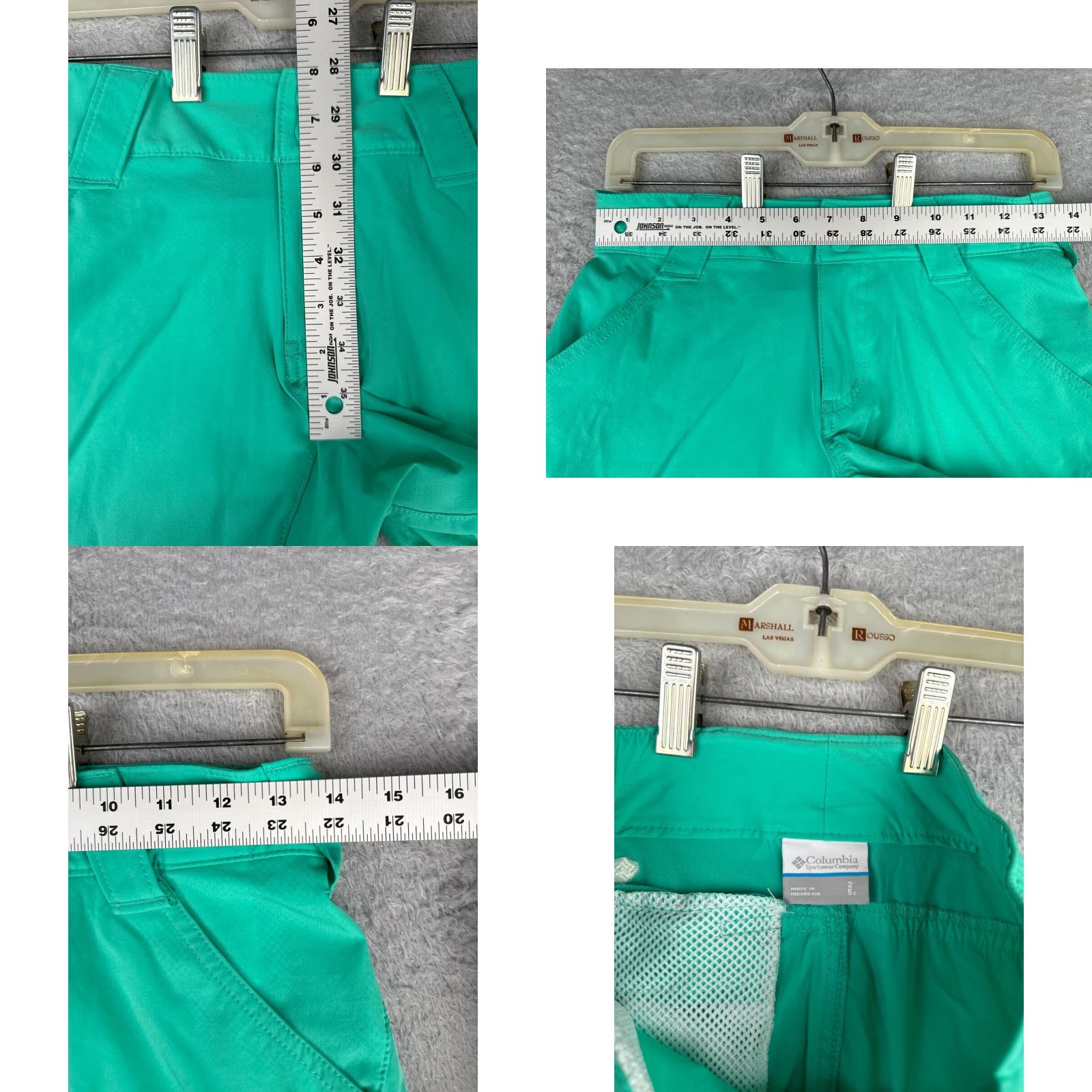 Vintage Columbia Shorts Womens 2 Teal PFG Chino Nylon Blend Boating Fishing Casual 28x5 Size 26" / US 2 / IT 38 - 8 Thumbnail