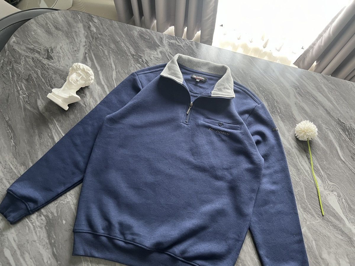 Mr.JUNKO : Sweater Half Zipper Soft Fabric