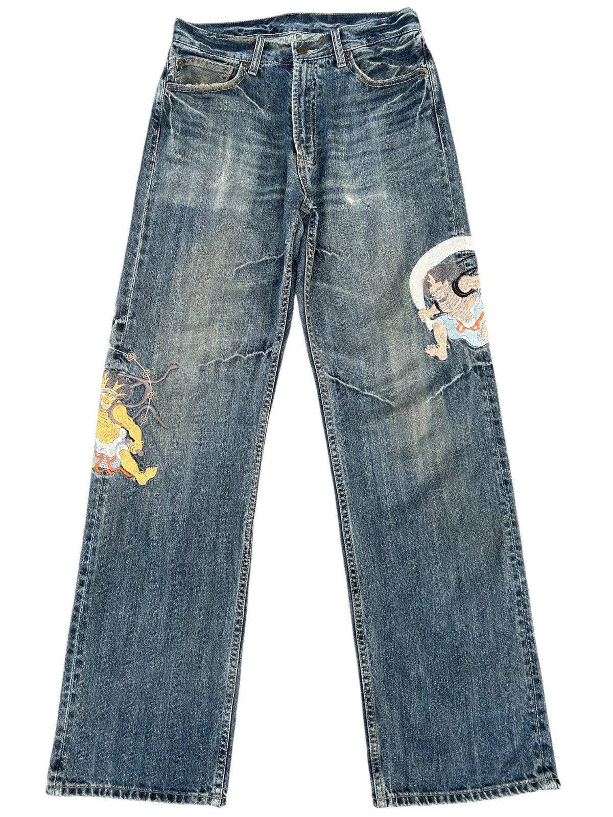 Kapital Karakuri Tamashii Inspired Japanese Distressed Denim jeans Size US 30 / EU 46 - 1 Thumbnail