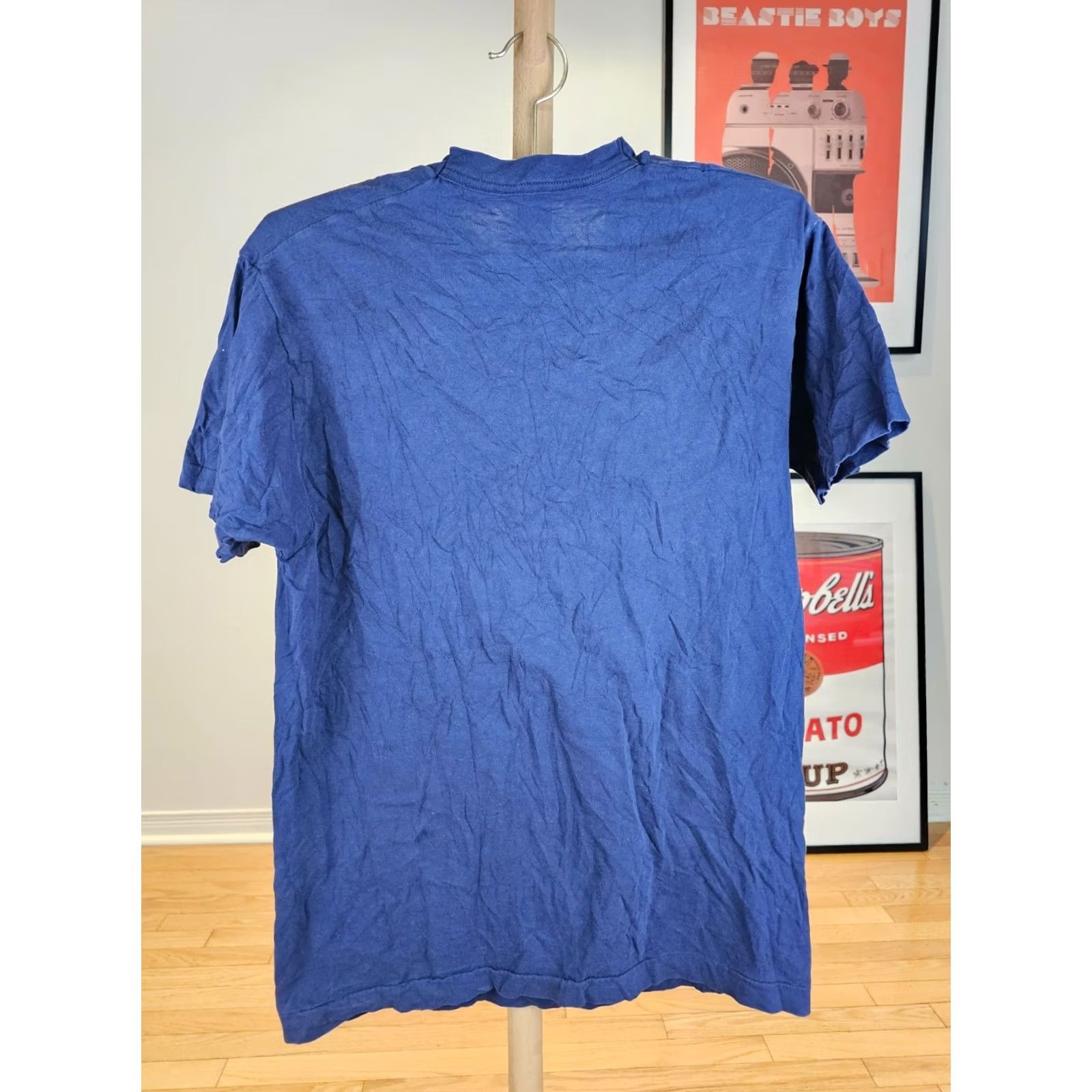 Vintage VINTAGE UNBRANDED T-SHIRT BLUE 80'S ONE POCKET SELVEDGE SINGLE STITCH SZ LARGE MEN Slim? No Size US L / EU 52-54 / 3 - 7 Thumbnail