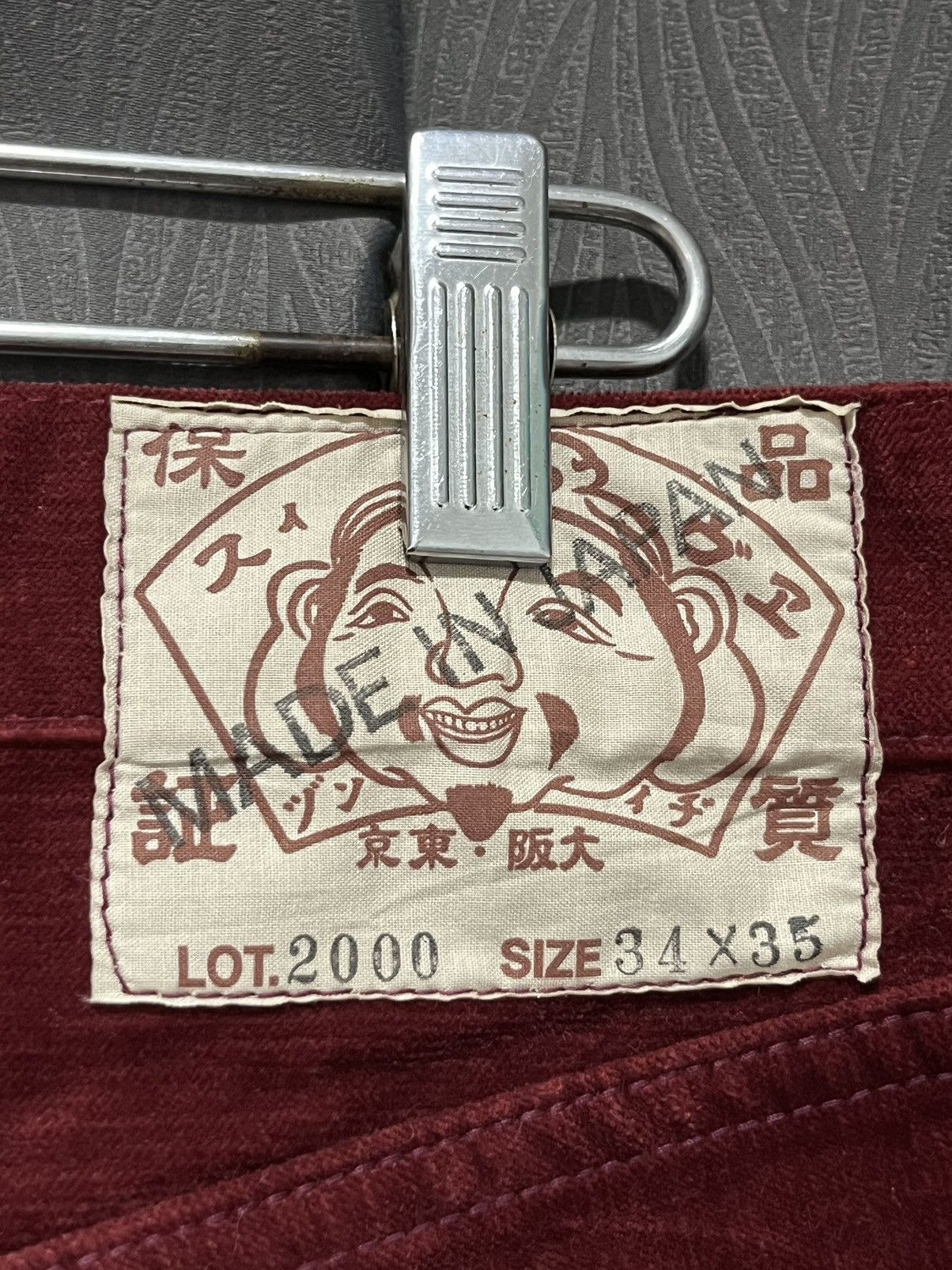 Evisu × Japanese Brand RARE! Evisu Japan Maroon Corduroy Pants Size US 35 - 9 Thumbnail