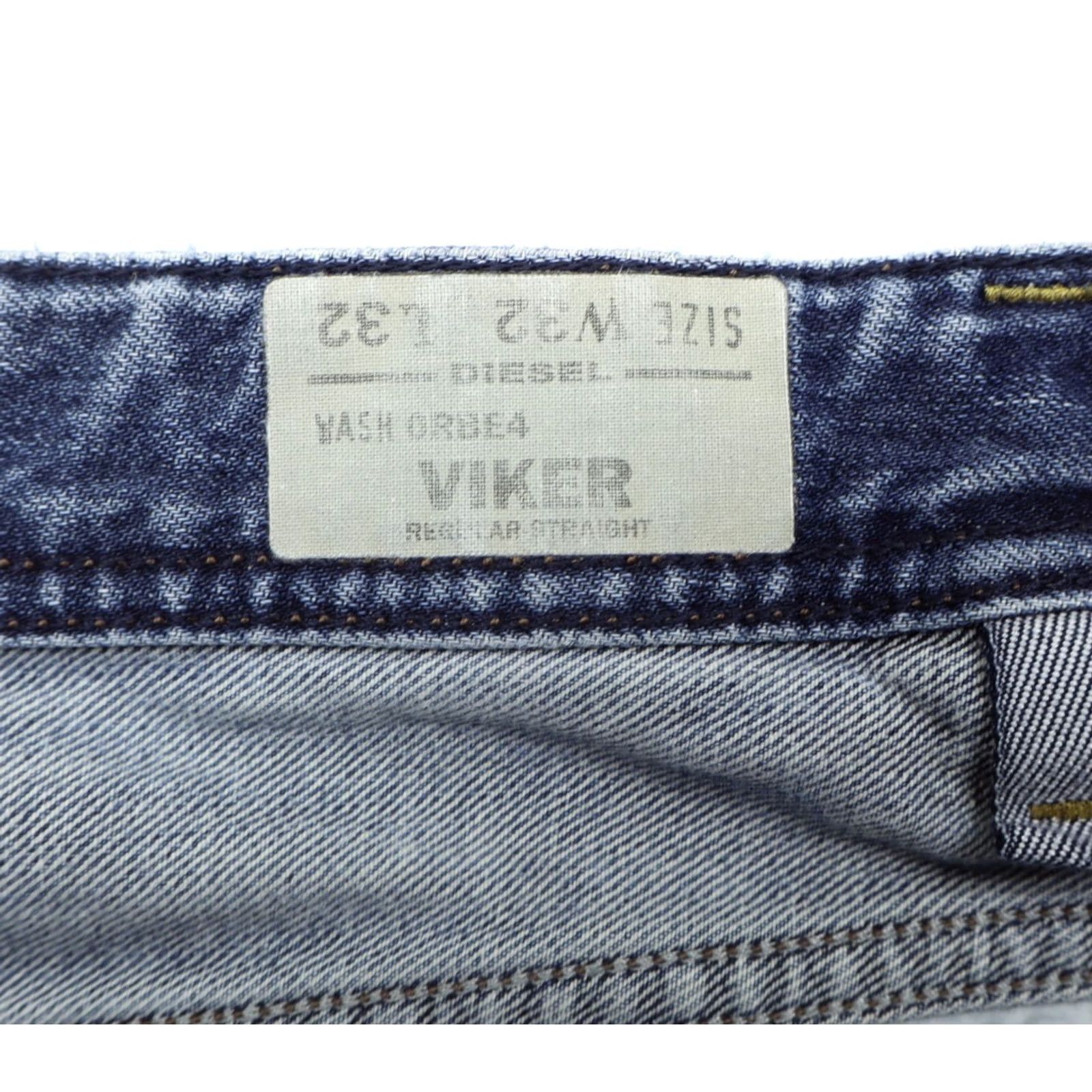 Diesel Diesel Viker Jeans Straight Blue 32X32 Denim 5-Pocket Button Fly Men’s Regular Rise 32 Inseam Vintage No Farbe Blue Size US 32 / EU 48 - 7 Thumbnail