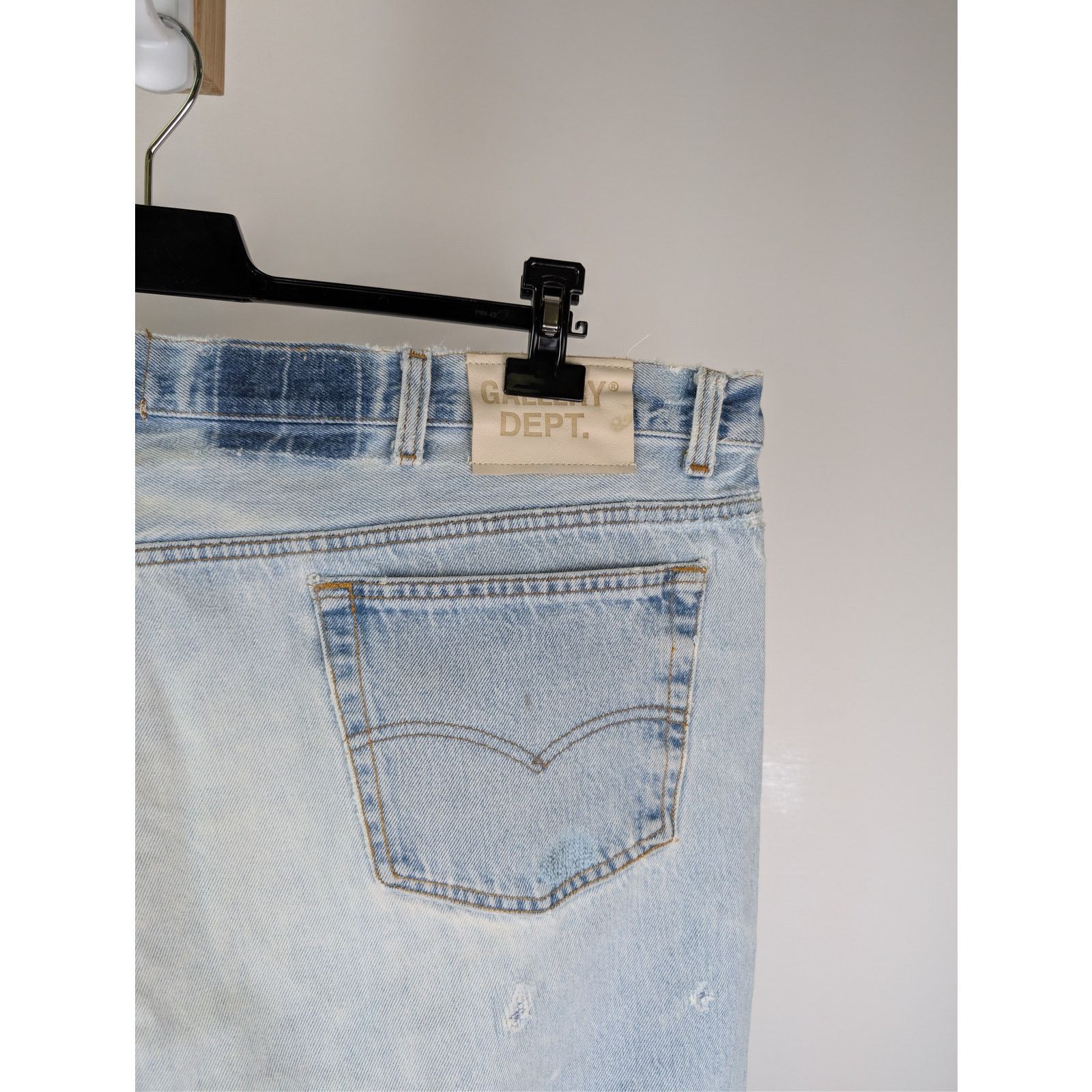 Gallery Dept. o1rshd1 Ken Ripped slim-cut Denim Jeans in Blue Denim Size US 40 / EU 56 - 15 Thumbnail