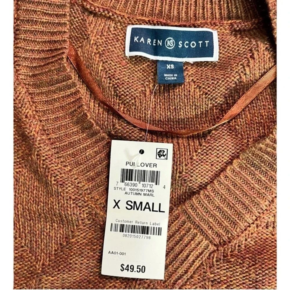 Other Karen Scott V-Neck Sweater NWT Size XS / US 0-2 / IT 36-38 - 3 Thumbnail