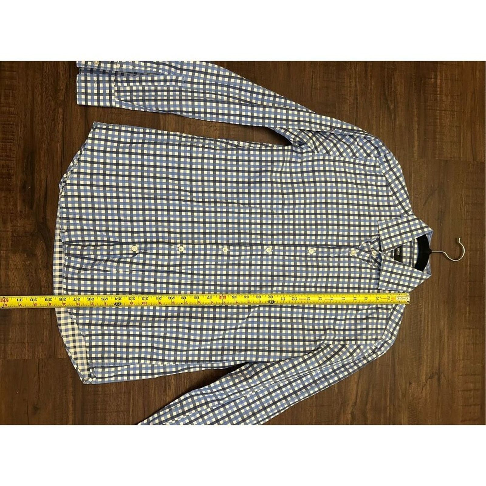 Hugo Boss Hugo Boss Blue Gray Check Button-Down, Sz Medium * Size US M / EU 48-50 / 2 - 2 Thumbnail